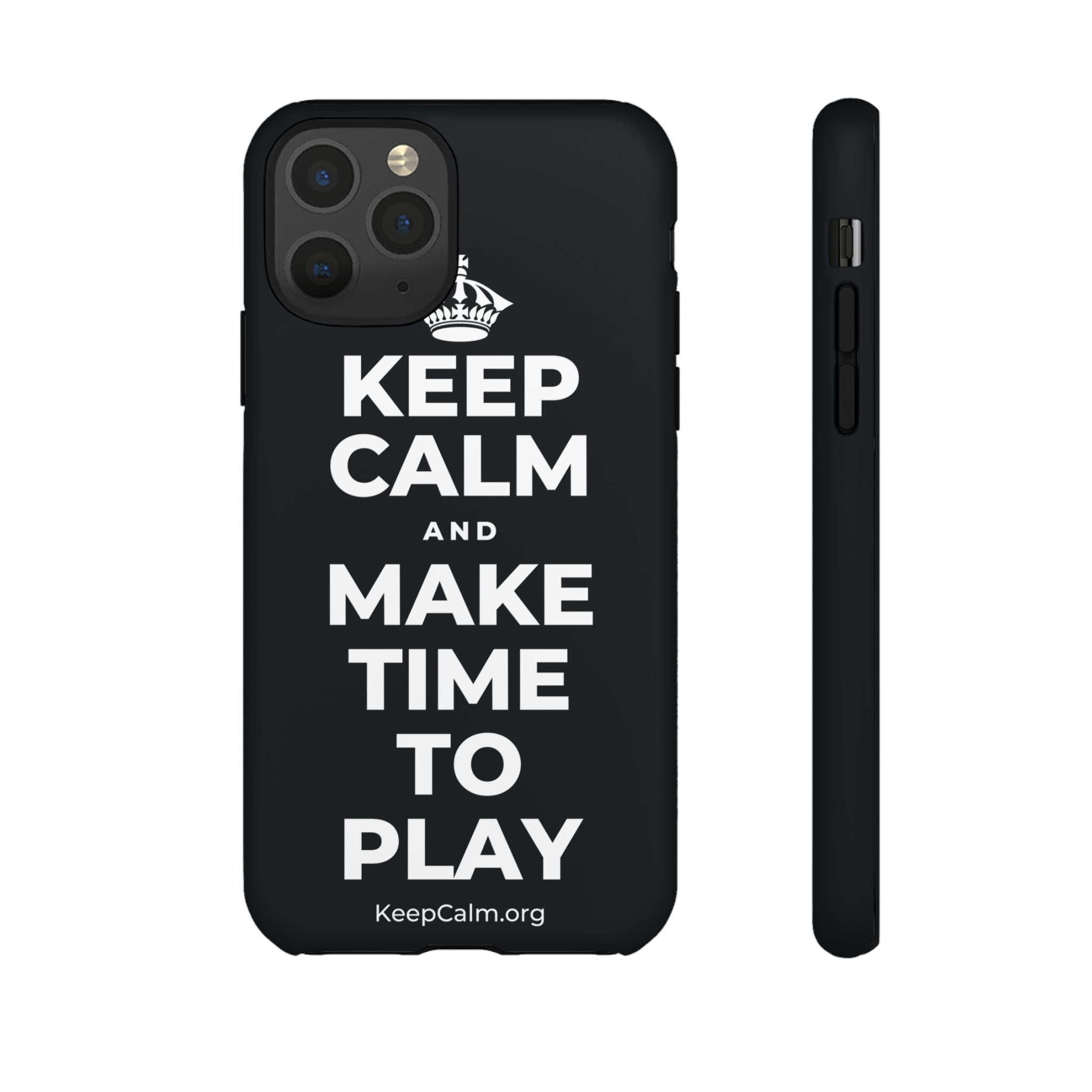 KEEP CALM AND MAKE TIME TO PLAY Phone Case (Dark)