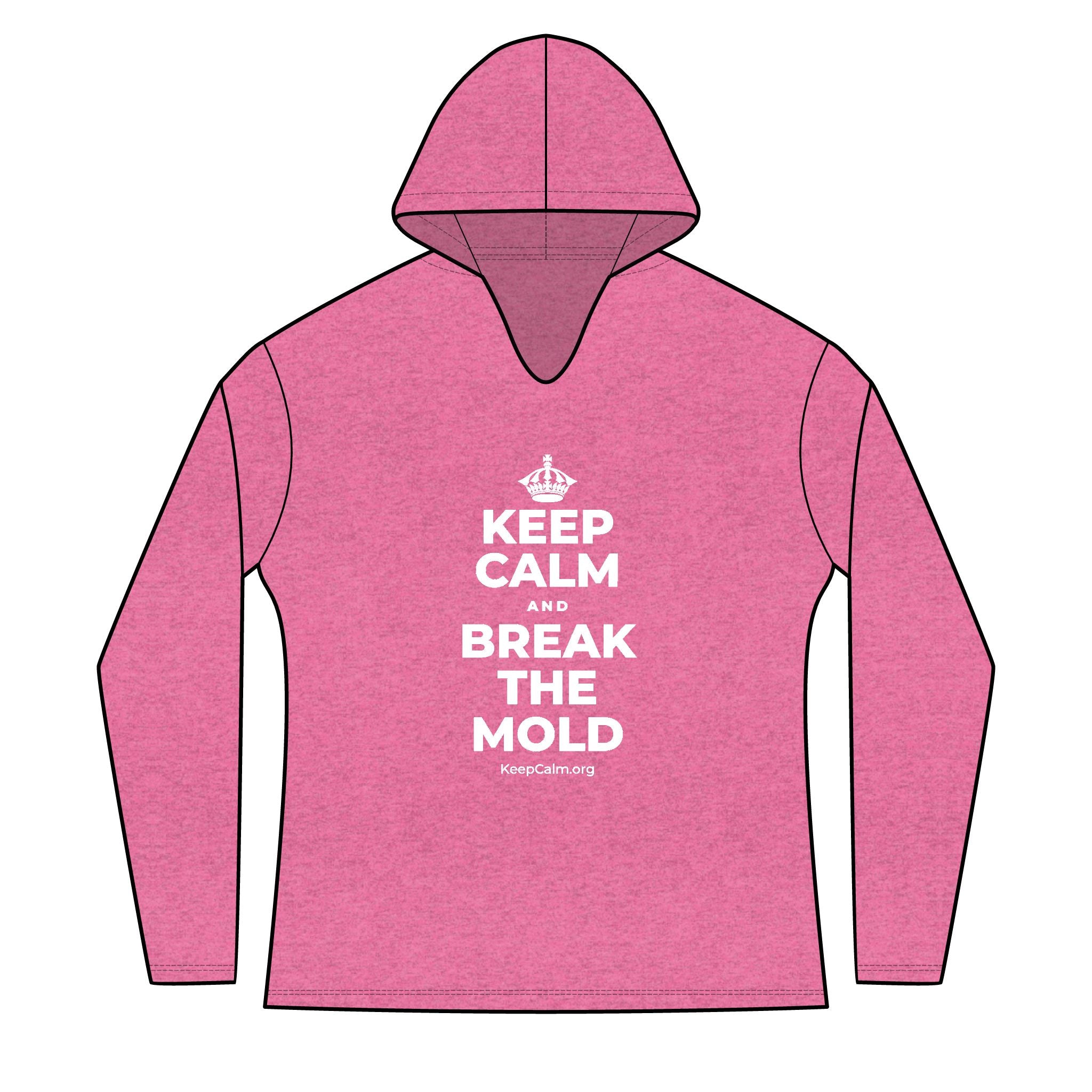 KEEP CALM AND BREAK THE MOLD Women's Long Sleeve Hoodie