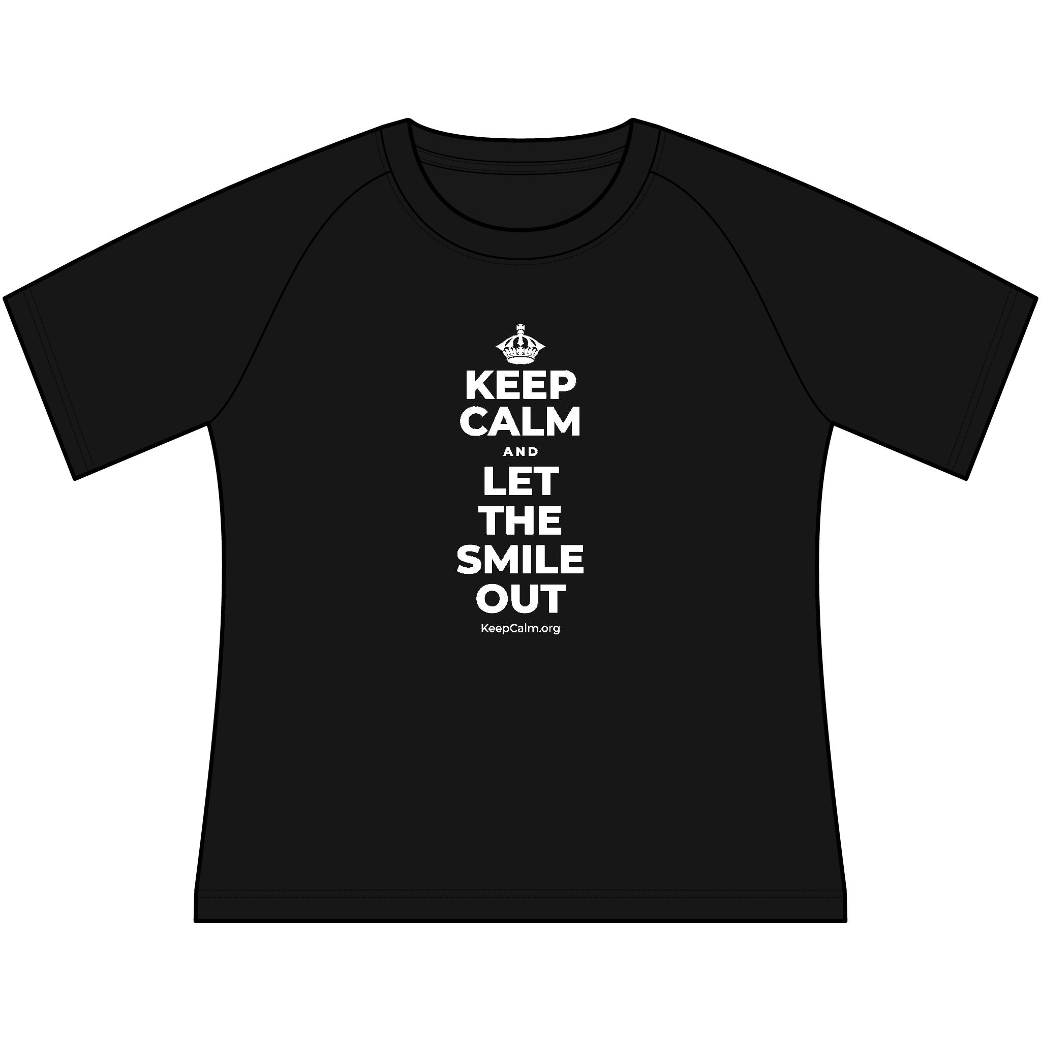 KEEP CALM AND LET THE SMILE OUT Women's Raglan Tee