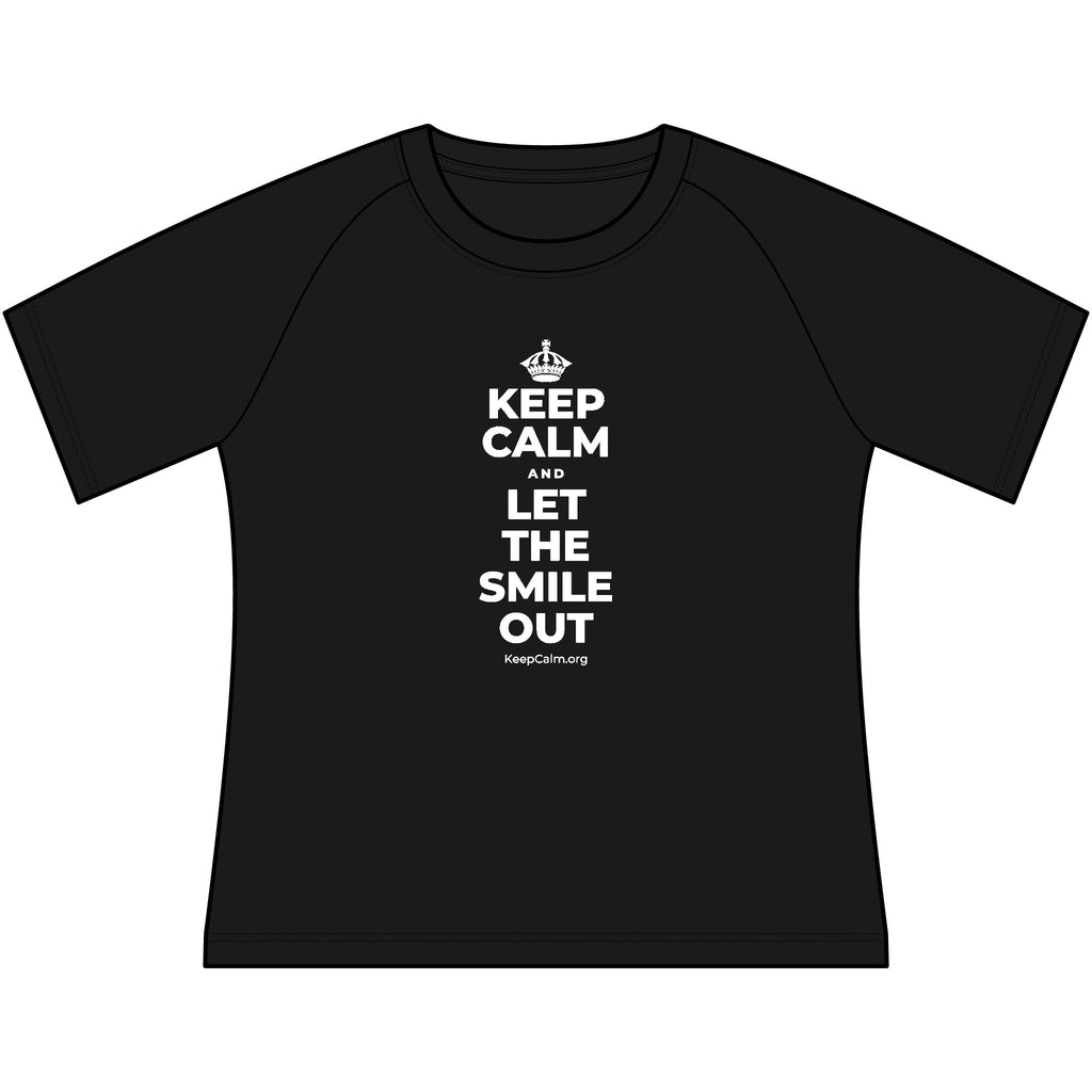 KEEP CALM AND LET THE SMILE OUT Women's Raglan Tee