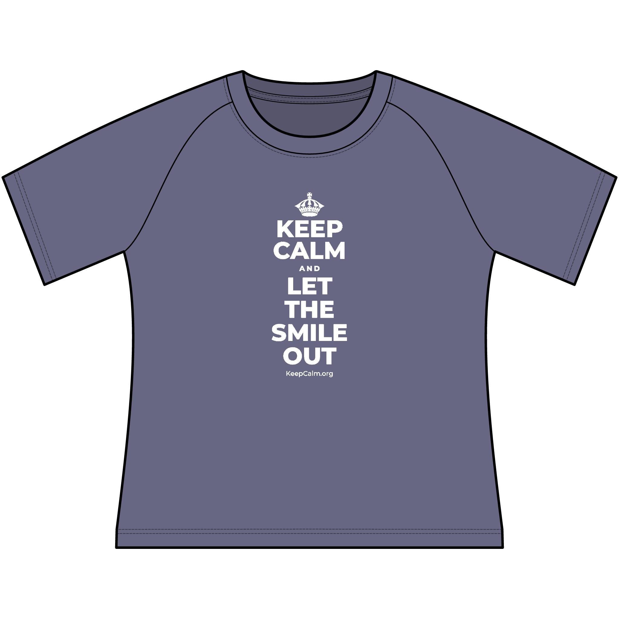 KEEP CALM AND LET THE SMILE OUT Women's Raglan Tee