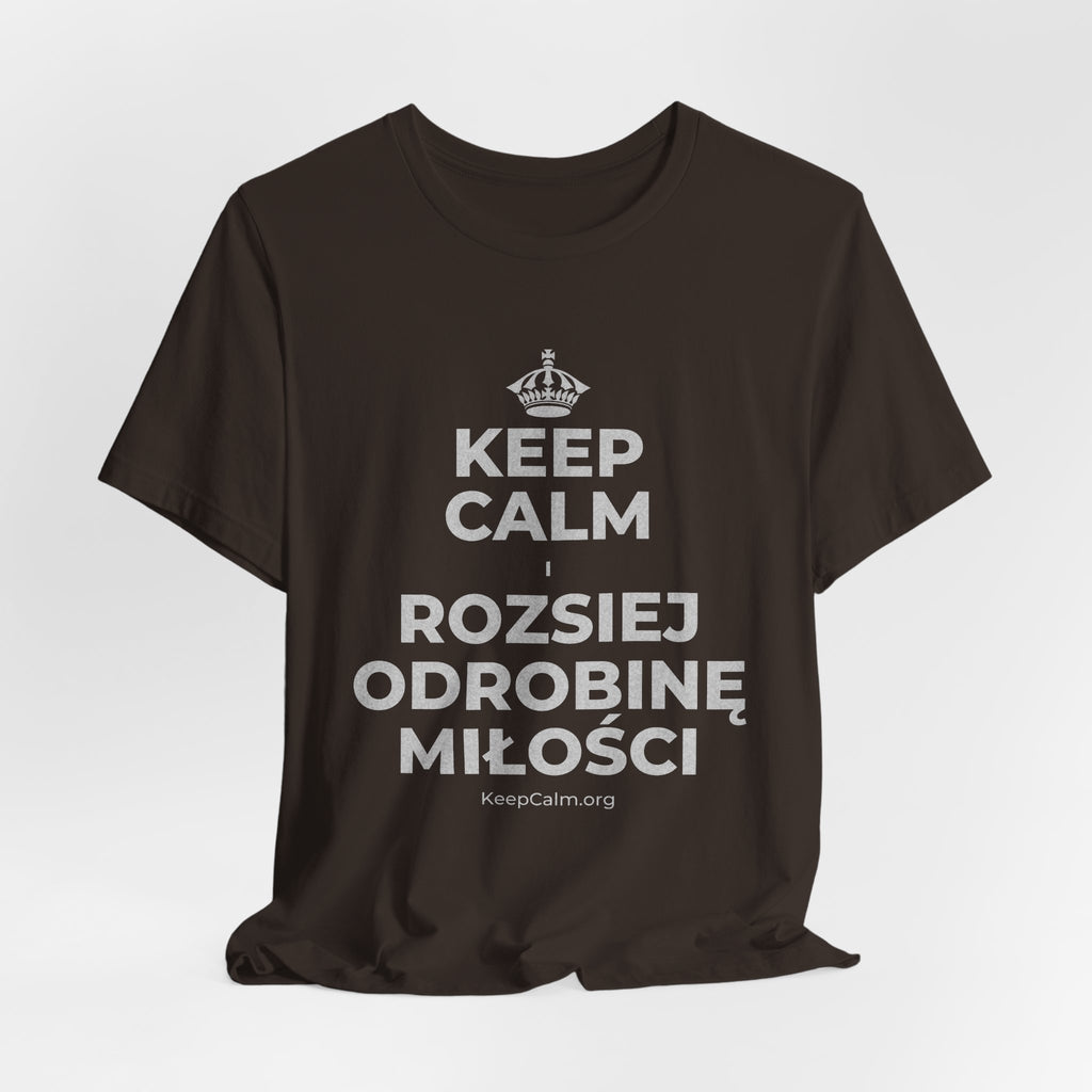 KEEP CALM I ROZSIEJ ODROBINĘ MIŁOŚCI T-Shirt (Soft Cream–Heather Mauve)