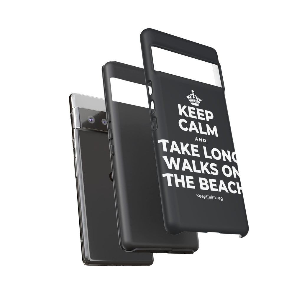 KEEP CALM AND TAKE LONG WALKS ON THE BEACH Phone Case (Dark)