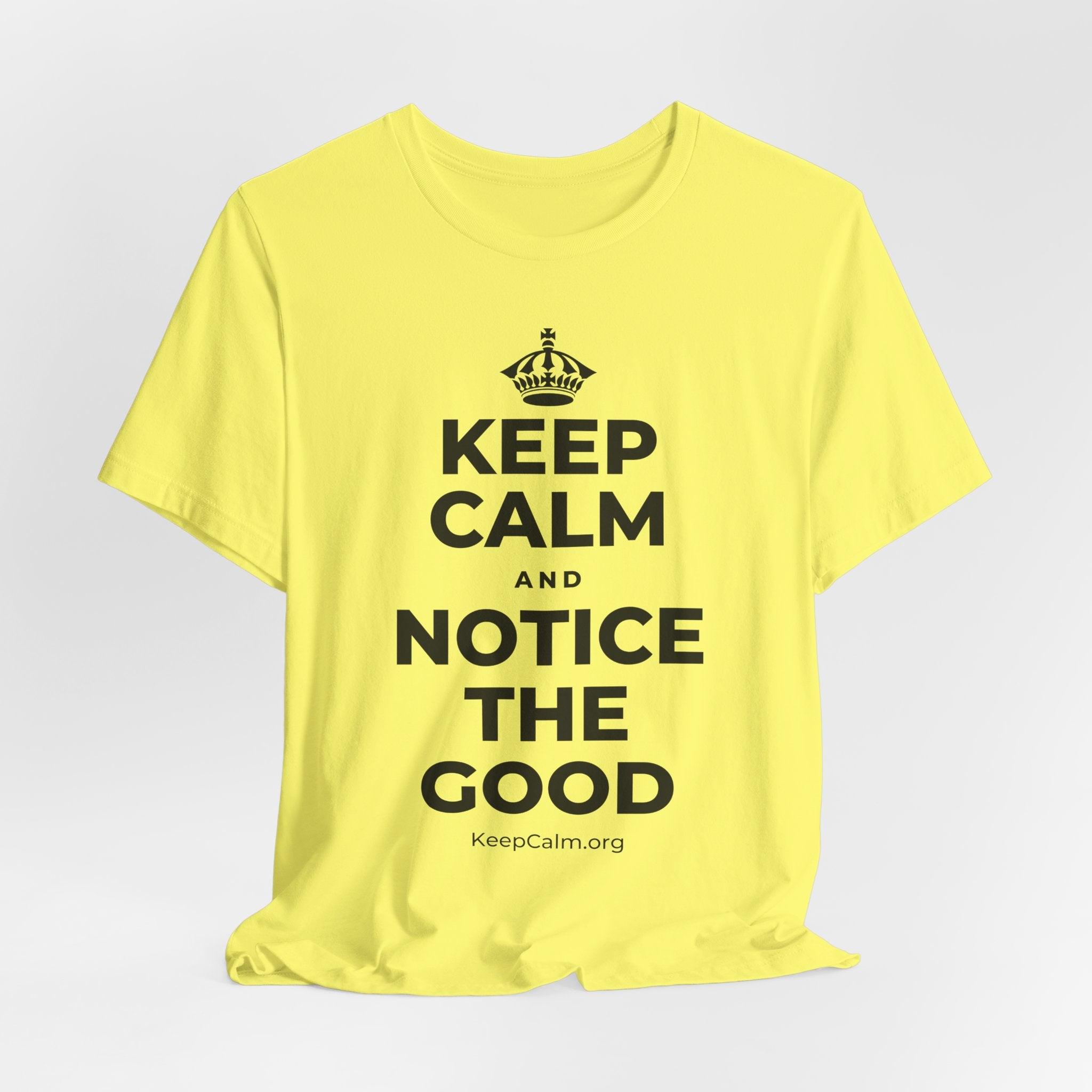 KEEP CALM AND NOTICE THE GOOD T-Shirt (Soft Cream–Heather Mauve)