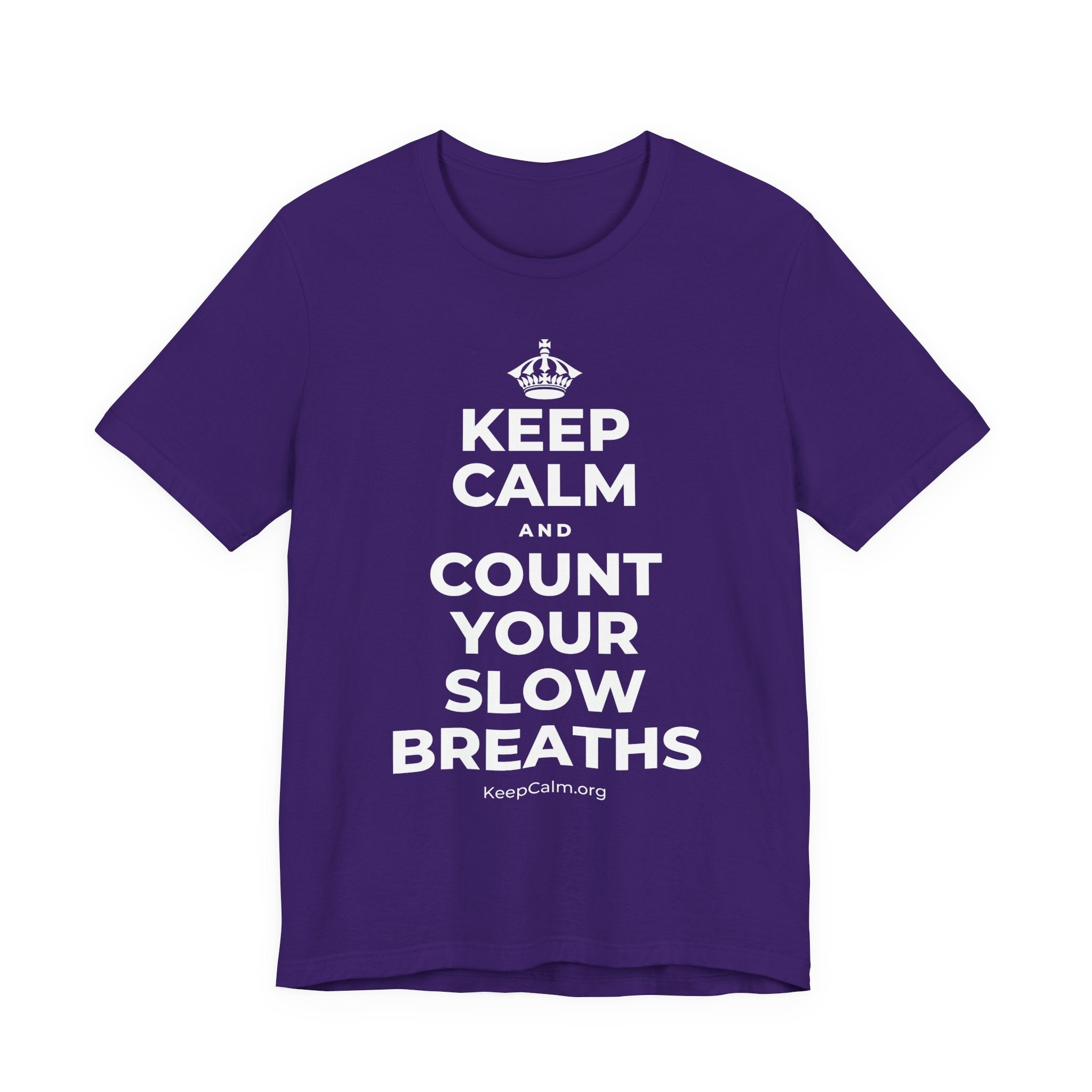 KEEP CALM AND COUNT YOUR SLOW BREATHS T-Shirt (Soft Cream–Heather Mauve)