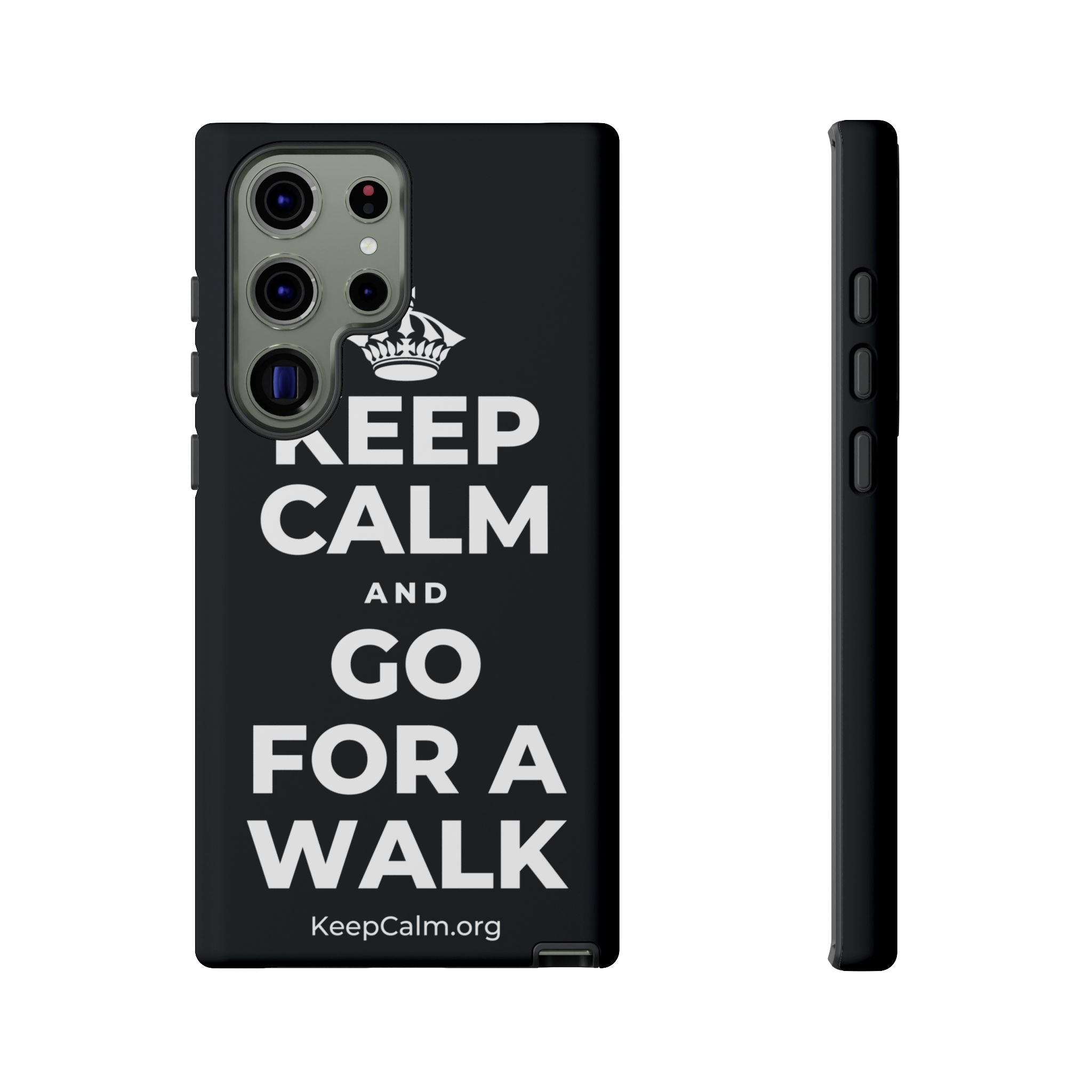 KEEP CALM AND GO FOR A WALK Phone Case (Dark)