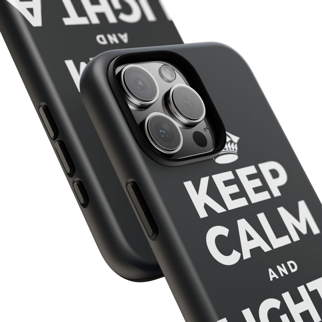 KEEP CALM AND LIGHT A COZY CANDLE Phone Case (Dark)