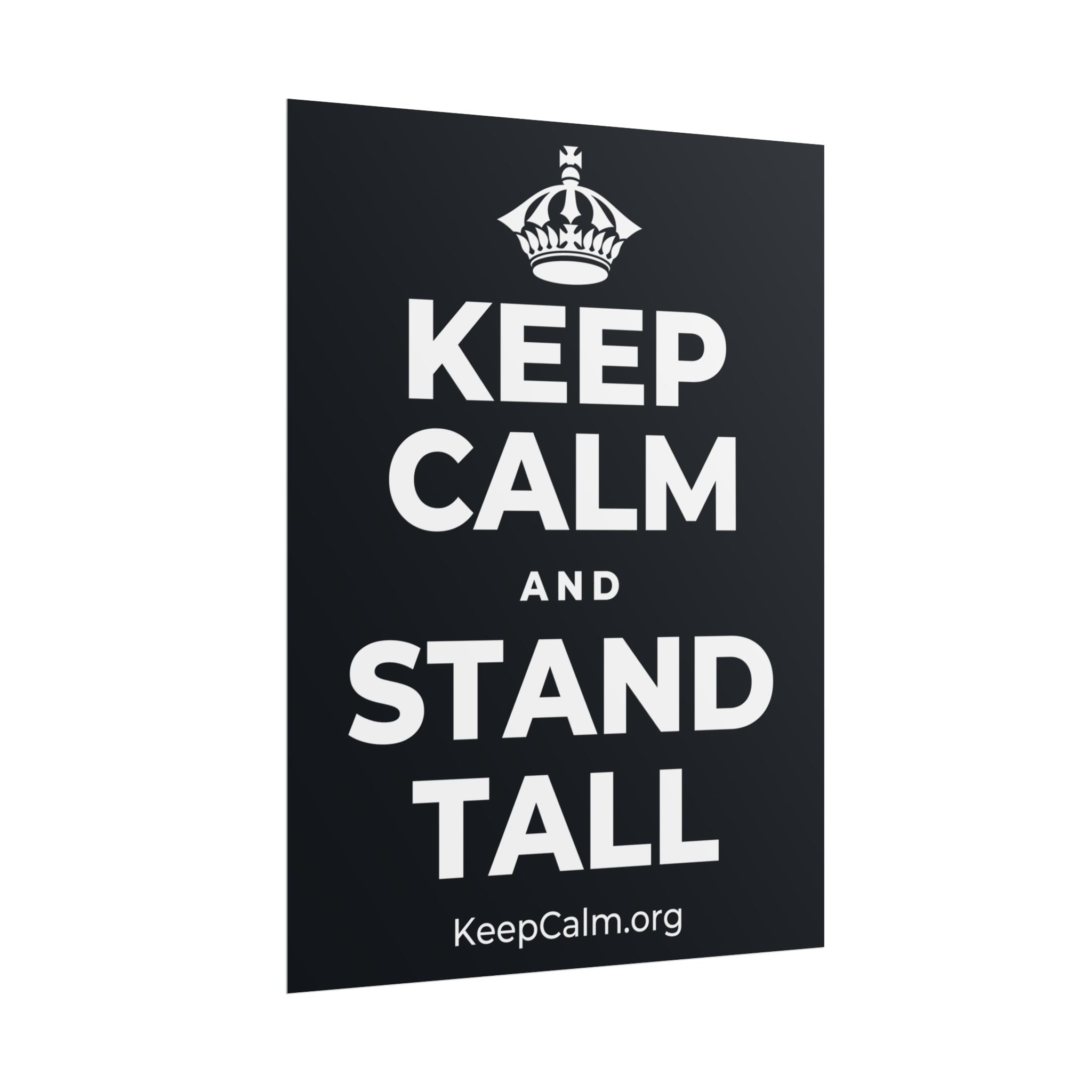 KEEP CALM AND STAND TALL Poster (Dark)