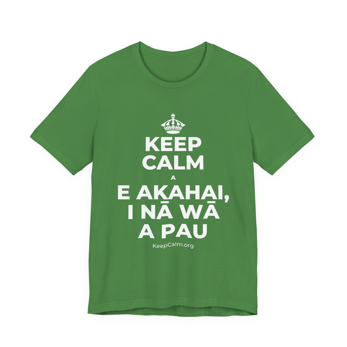 KEEP CALM A E AKAHAI, I NĀ WĀ A PAU T-Shirt (Baby Blue–Silver)