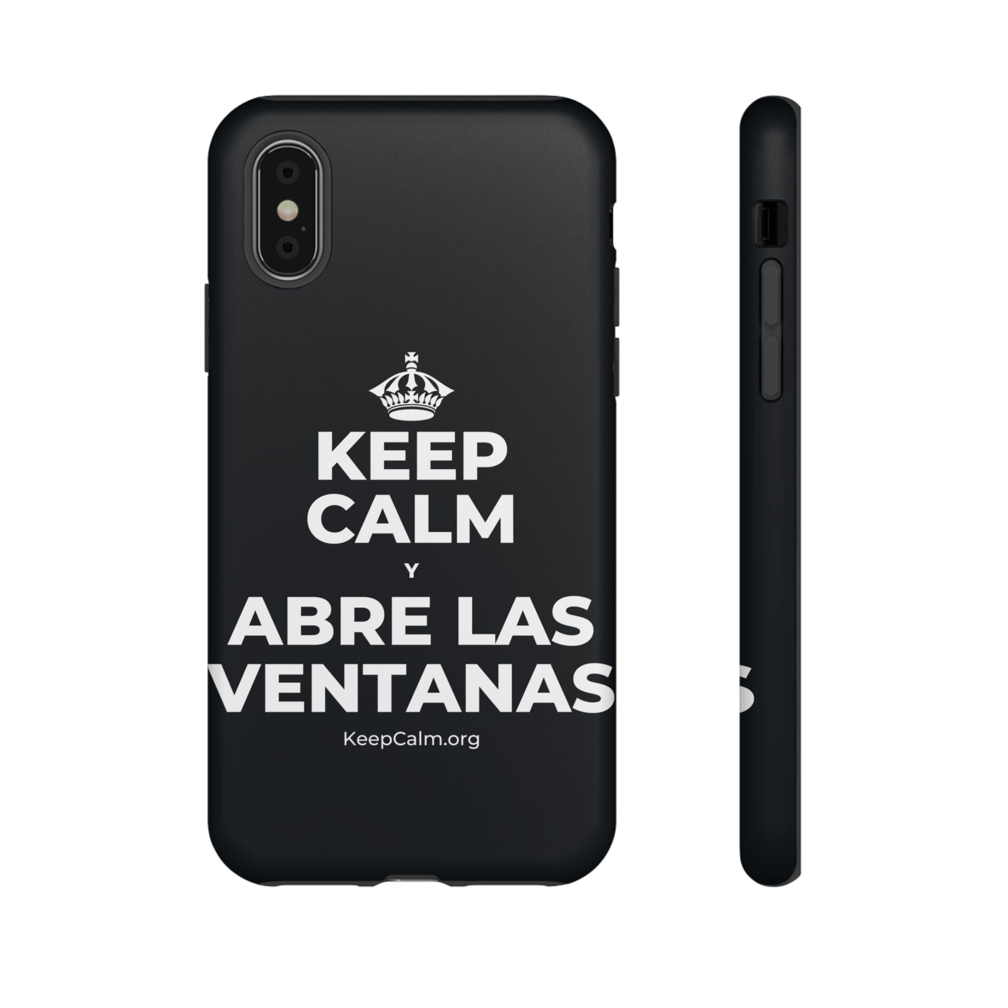 KEEP CALM Y ABRE LAS VENTANAS Phone Case (Dark)