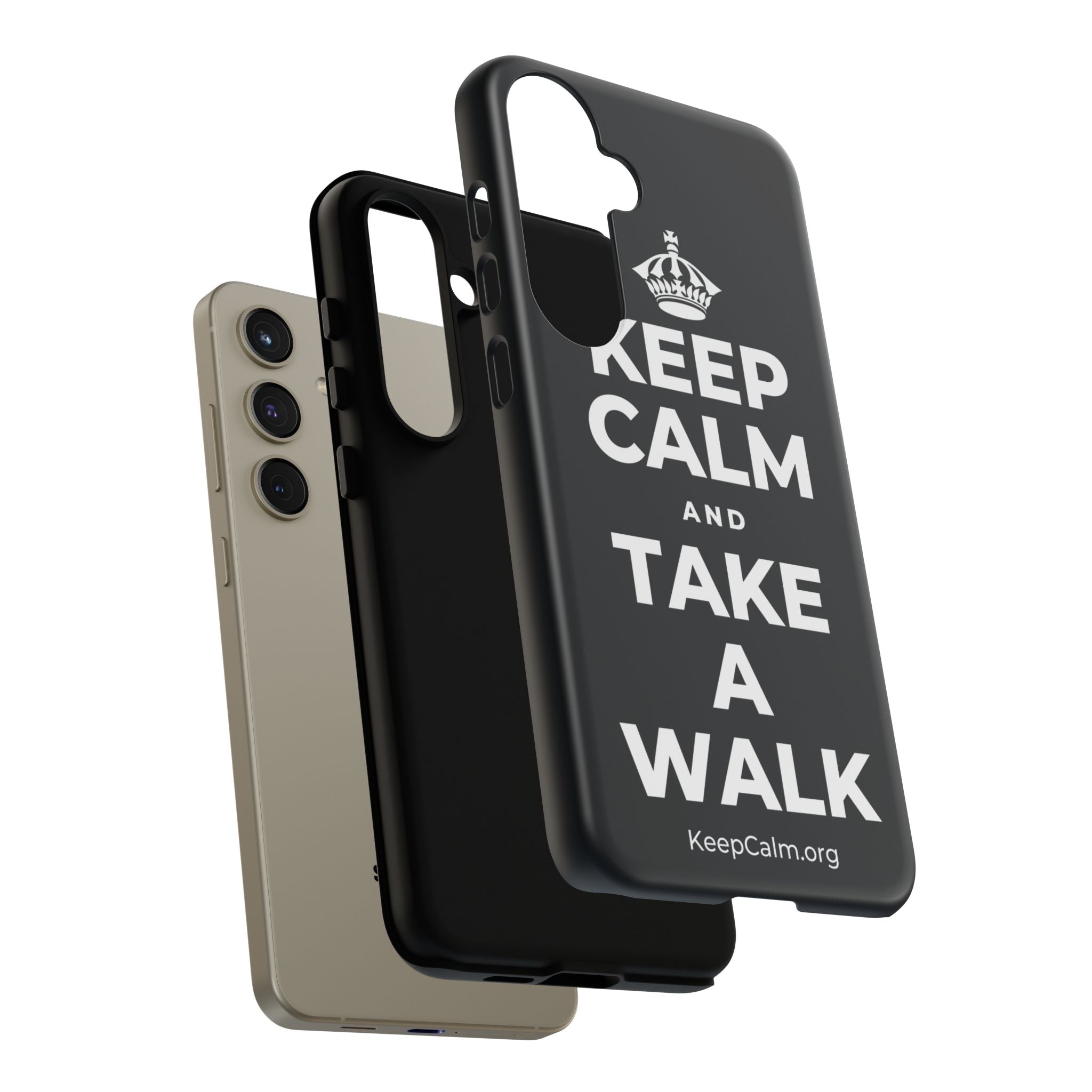 KEEP CALM AND TAKE A WALK Phone Case (Dark)