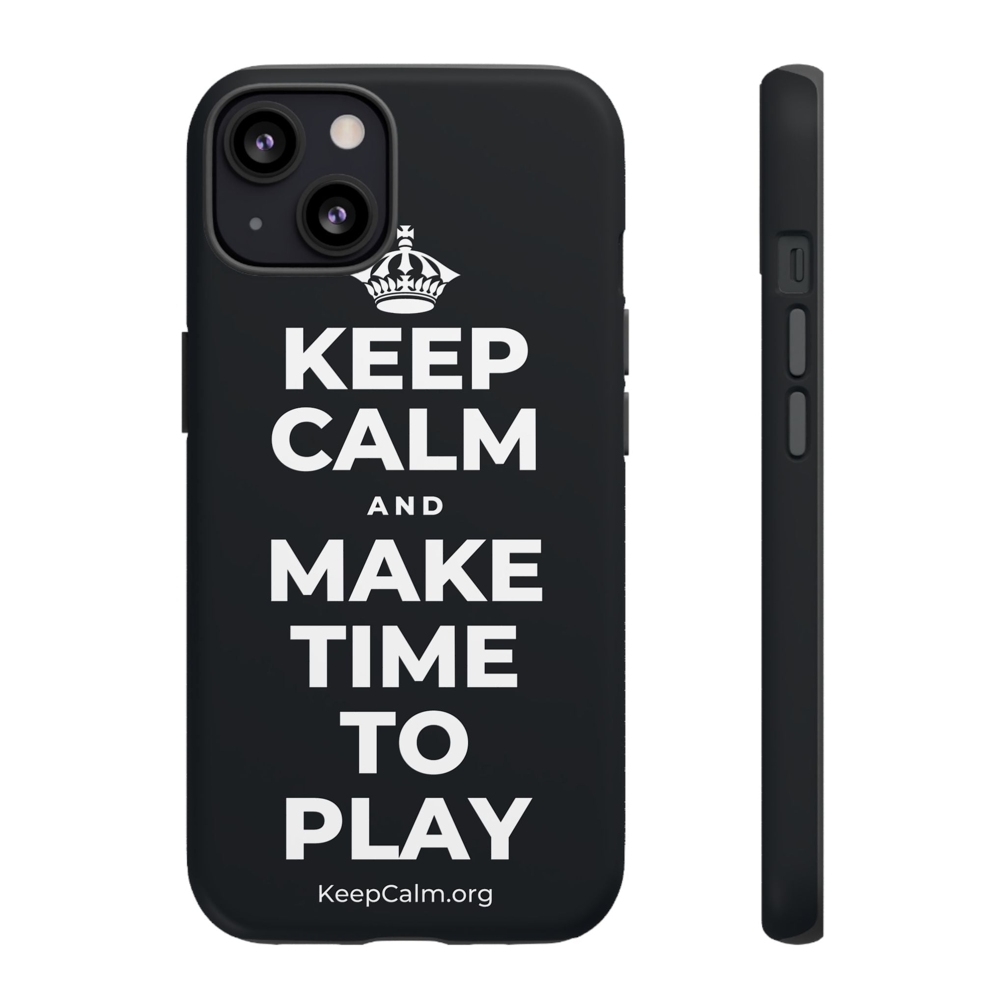 KEEP CALM AND MAKE TIME TO PLAY Phone Case (Dark)