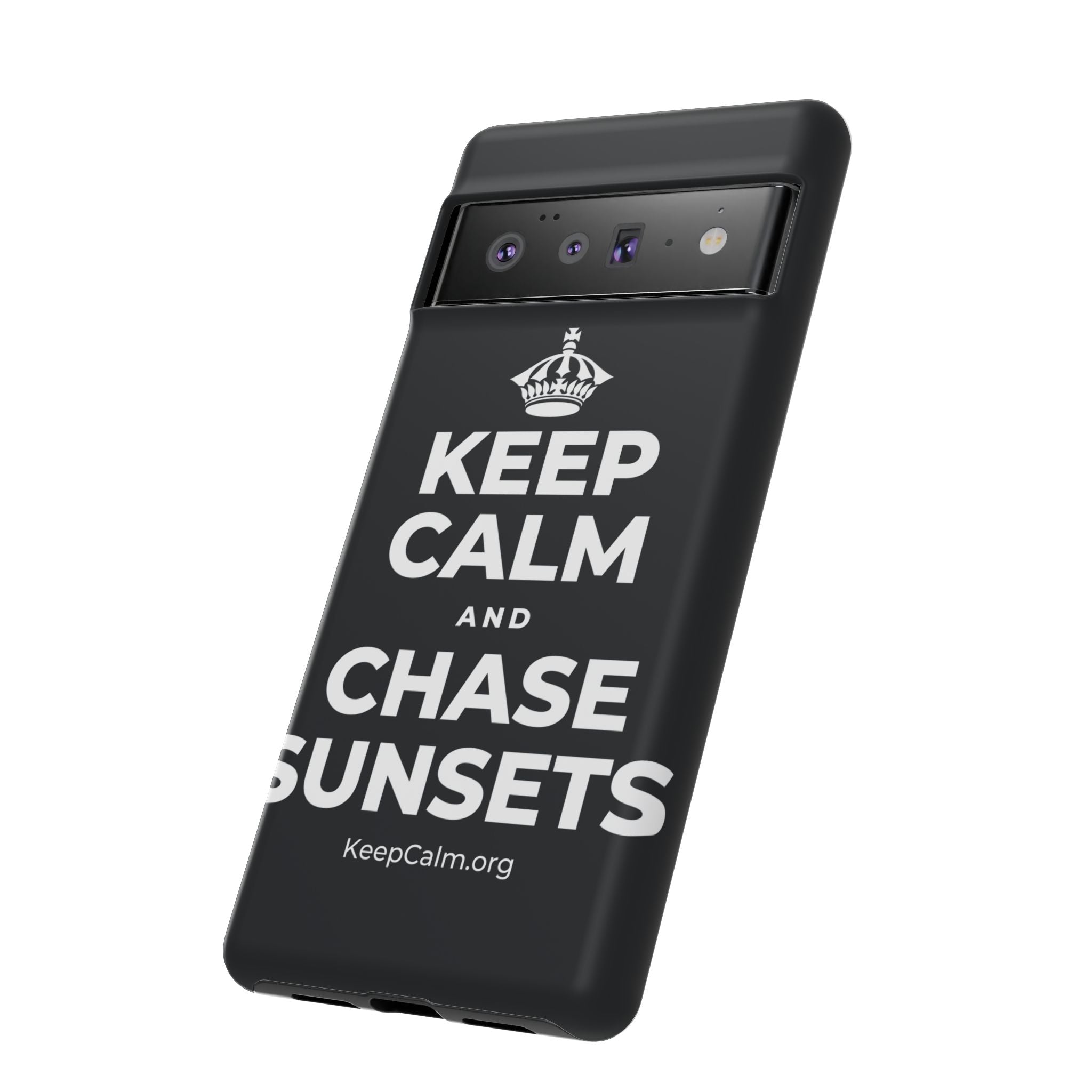 KEEP CALM AND CHASE SUNSETS Phone Case (Dark)