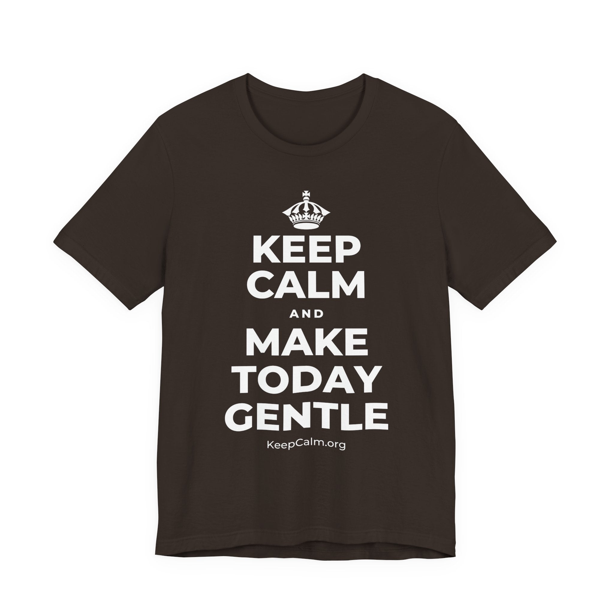 KEEP CALM AND MAKE TODAY GENTLE T-Shirt (Soft Cream–Heather Mauve)