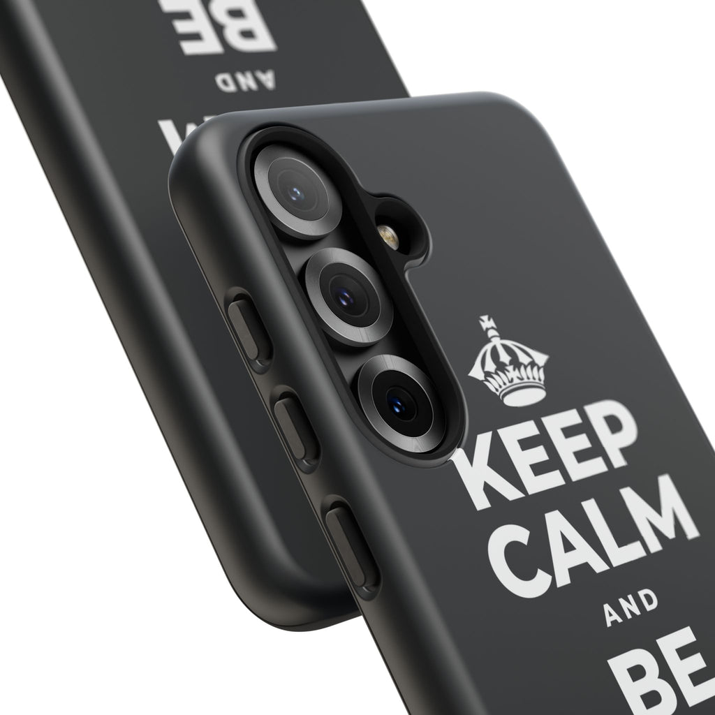 KEEP CALM AND BE STRONG LIKE A 🦕 Phone Case (Dark)