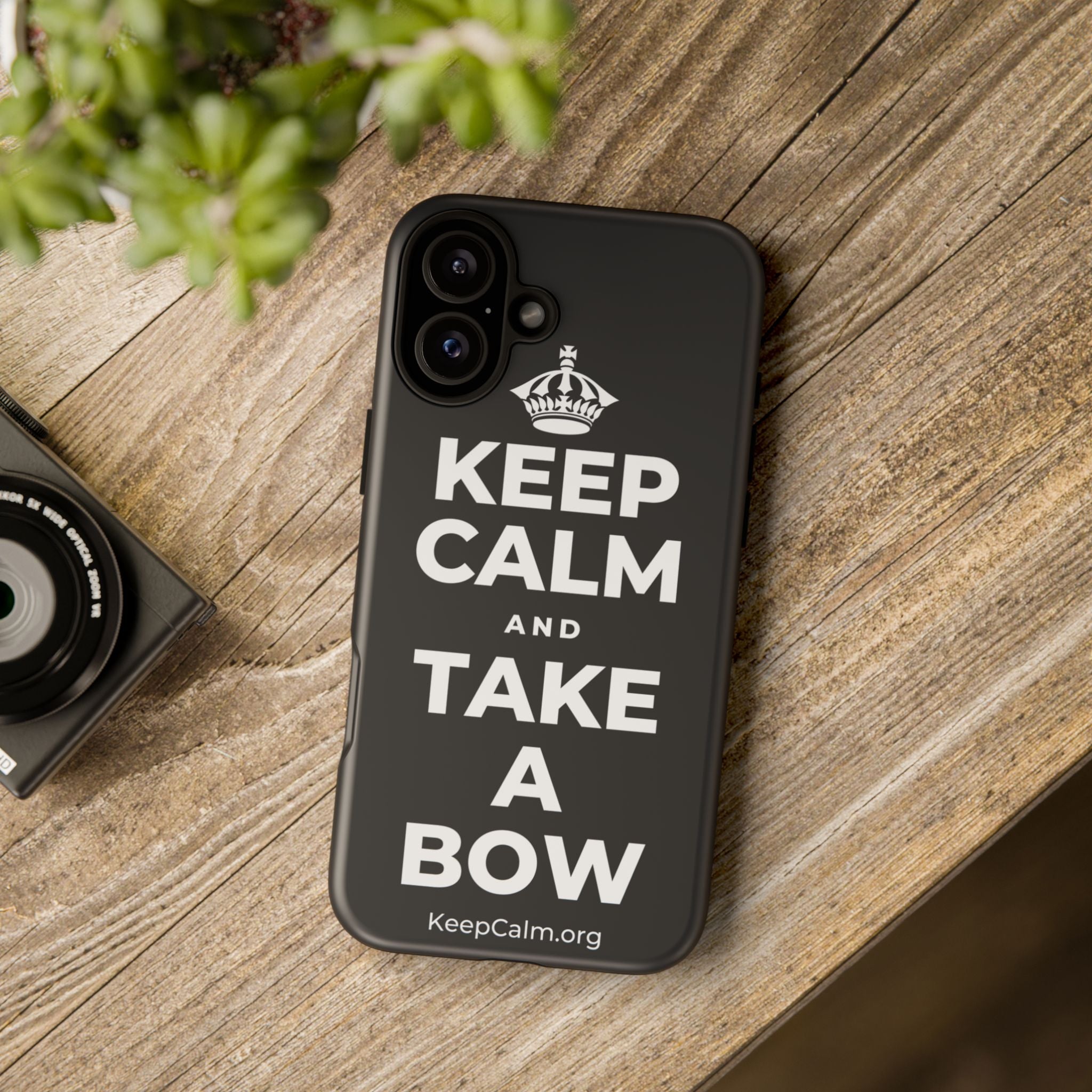 KEEP CALM AND TAKE A BOW Phone Case (Dark)