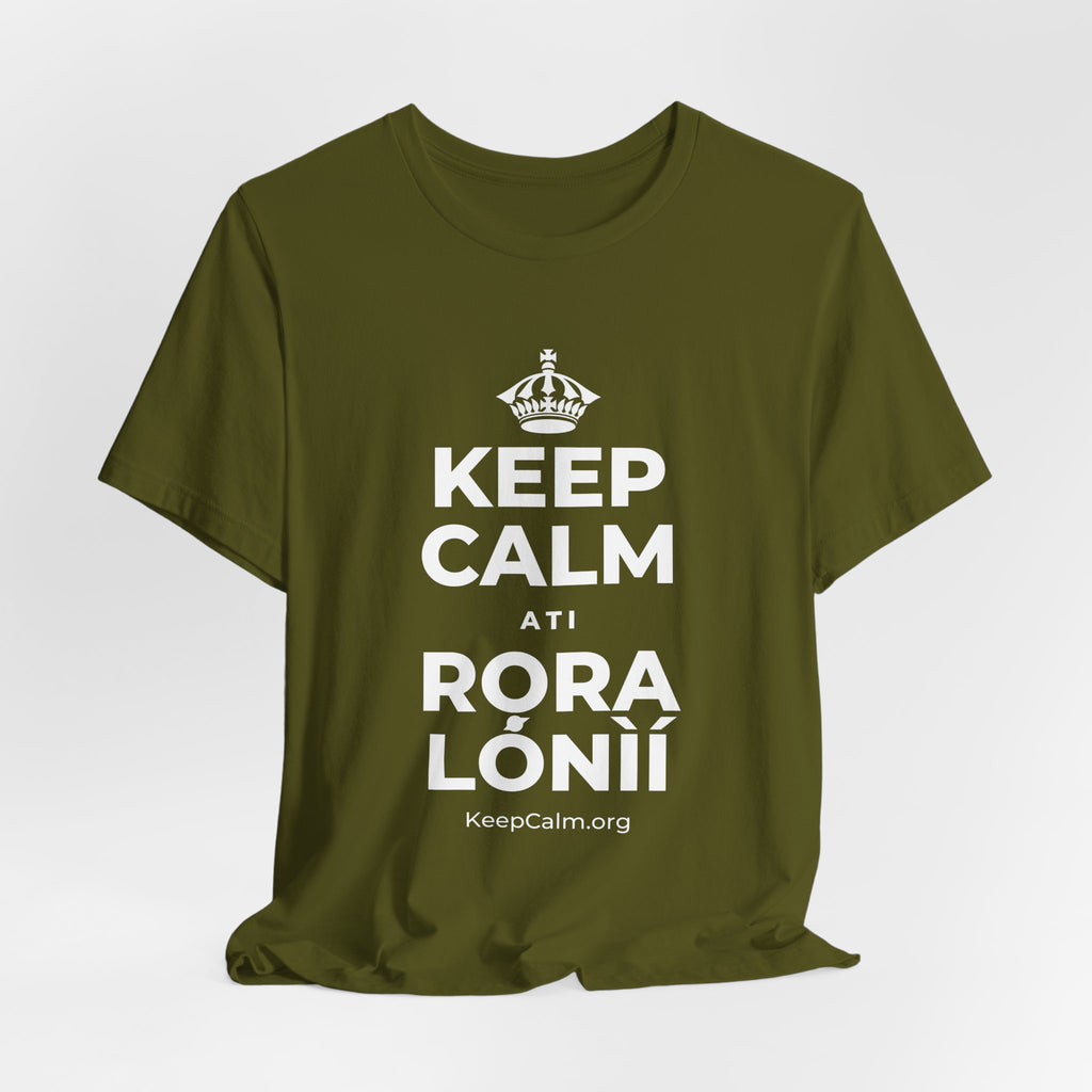 KEEP CALM ATI RỌRA LÓNÌÍ T-Shirt (Baby Blue–Silver)