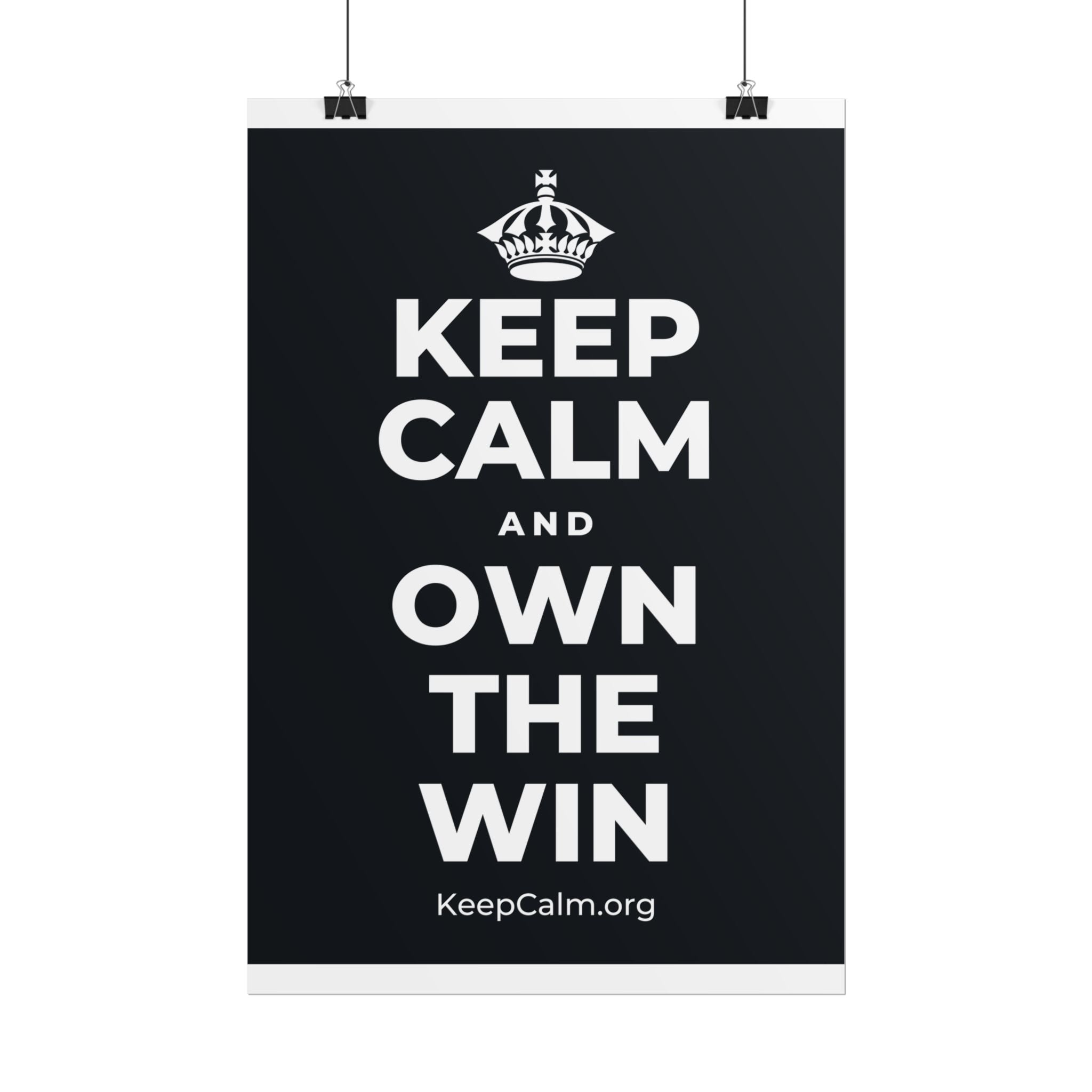 KEEP CALM AND OWN THE WIN Poster (Dark)