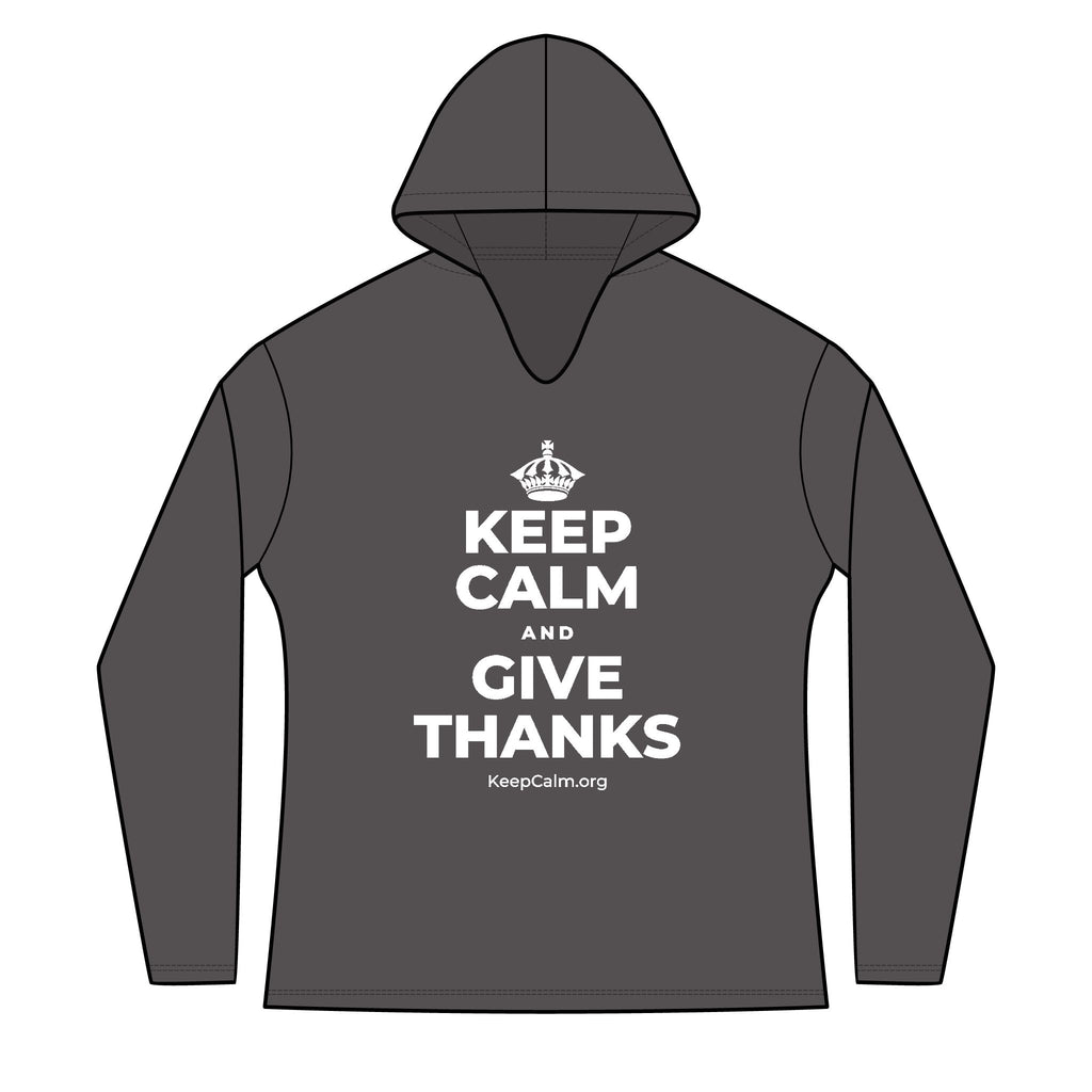 KEEP CALM AND GIVE THANKS Women's Long Sleeve Hoodie