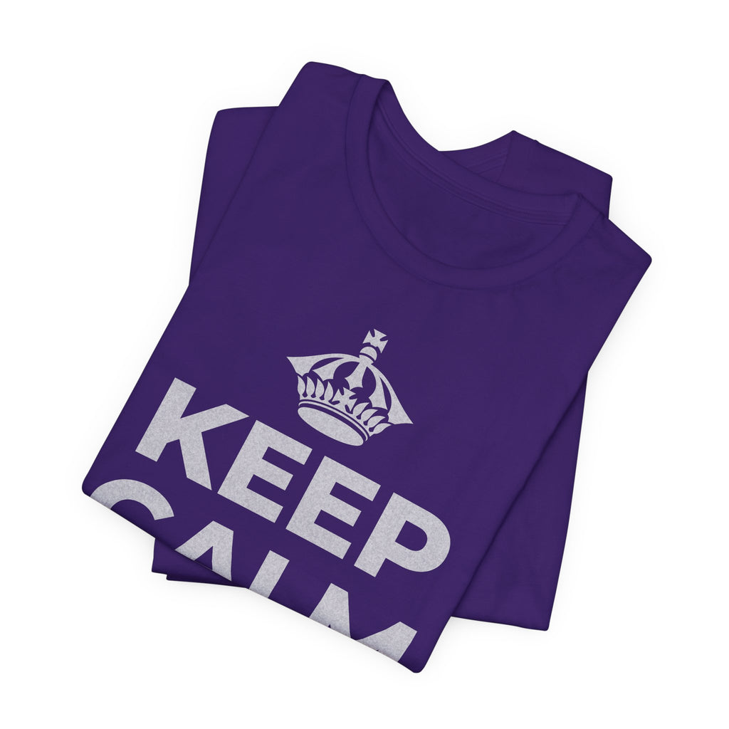 KEEP CALM AND 相信好事正在路上 T-Shirt (Soft Cream–Heather Mauve)