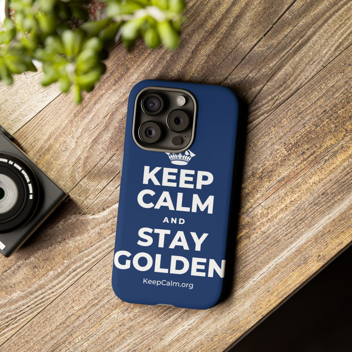 KEEP CALM AND STAY GOLDEN Phone Case