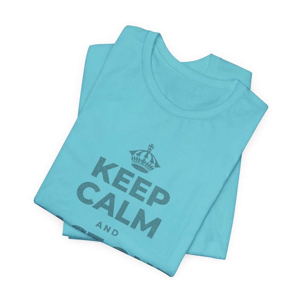 KEEP CALM AND CAST ONE VOTE T-Shirt (Soft Cream–Heather Mauve)