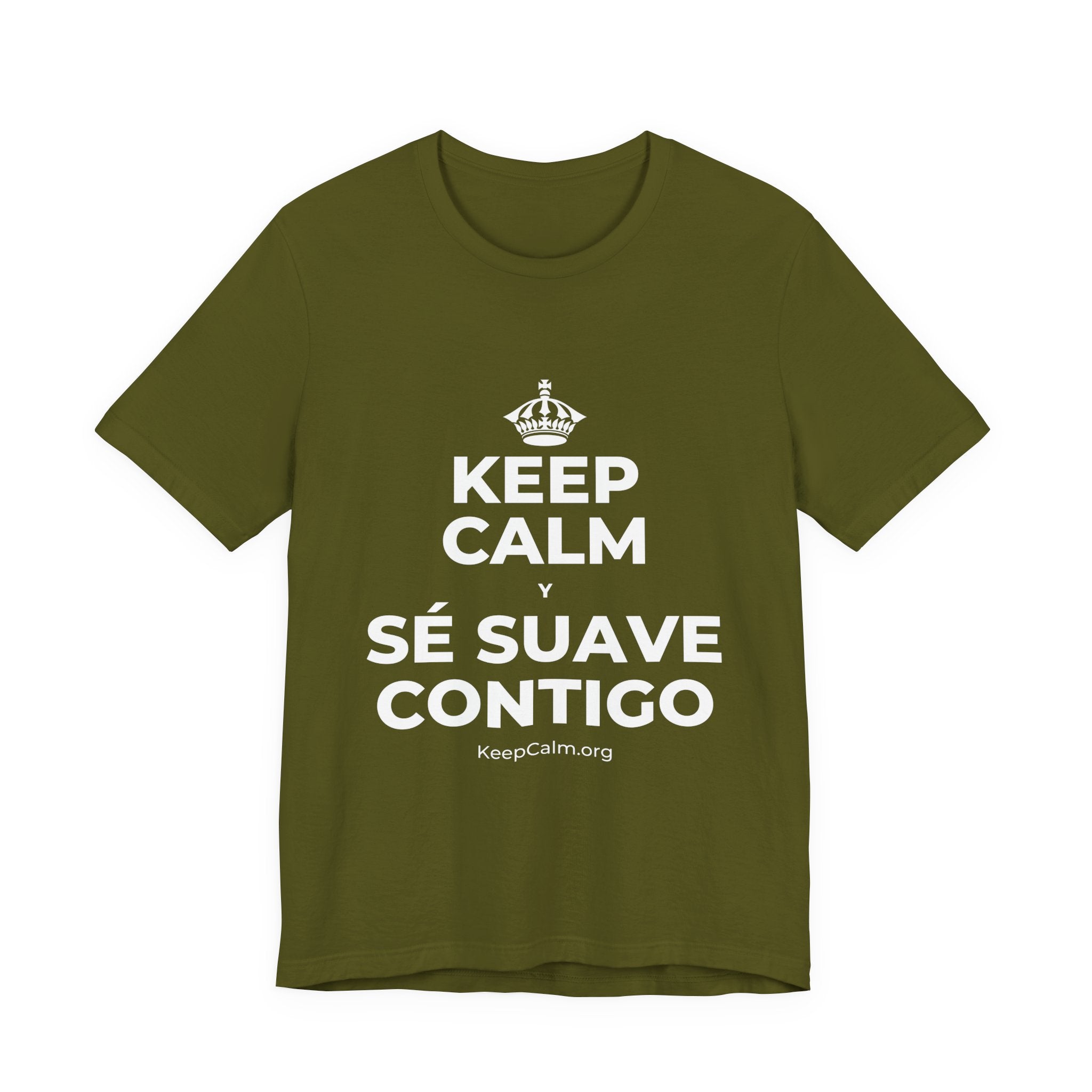 KEEP CALM Y SÉ SUAVE CONTIGO T-Shirt (Baby Blue–Silver)