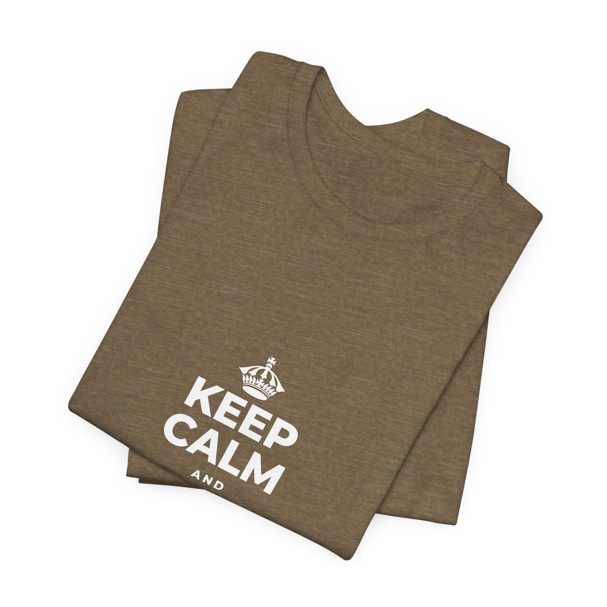 KEEP CALM AND STAY UNBOTHERED T-Shirt (Soft Cream–Heather Mauve)