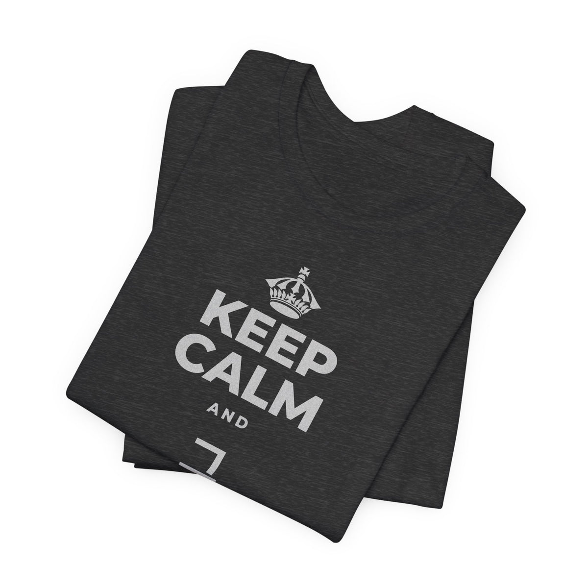 KEEP CALM AND 그 질문을 해요 T-Shirt (White–Asphalt)