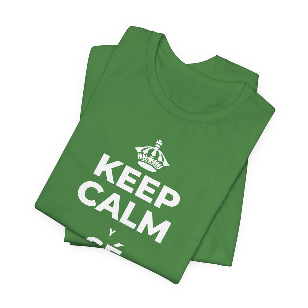 KEEP CALM Y SÉ SUAVE CONTIGO T-Shirt (Baby Blue–Silver)