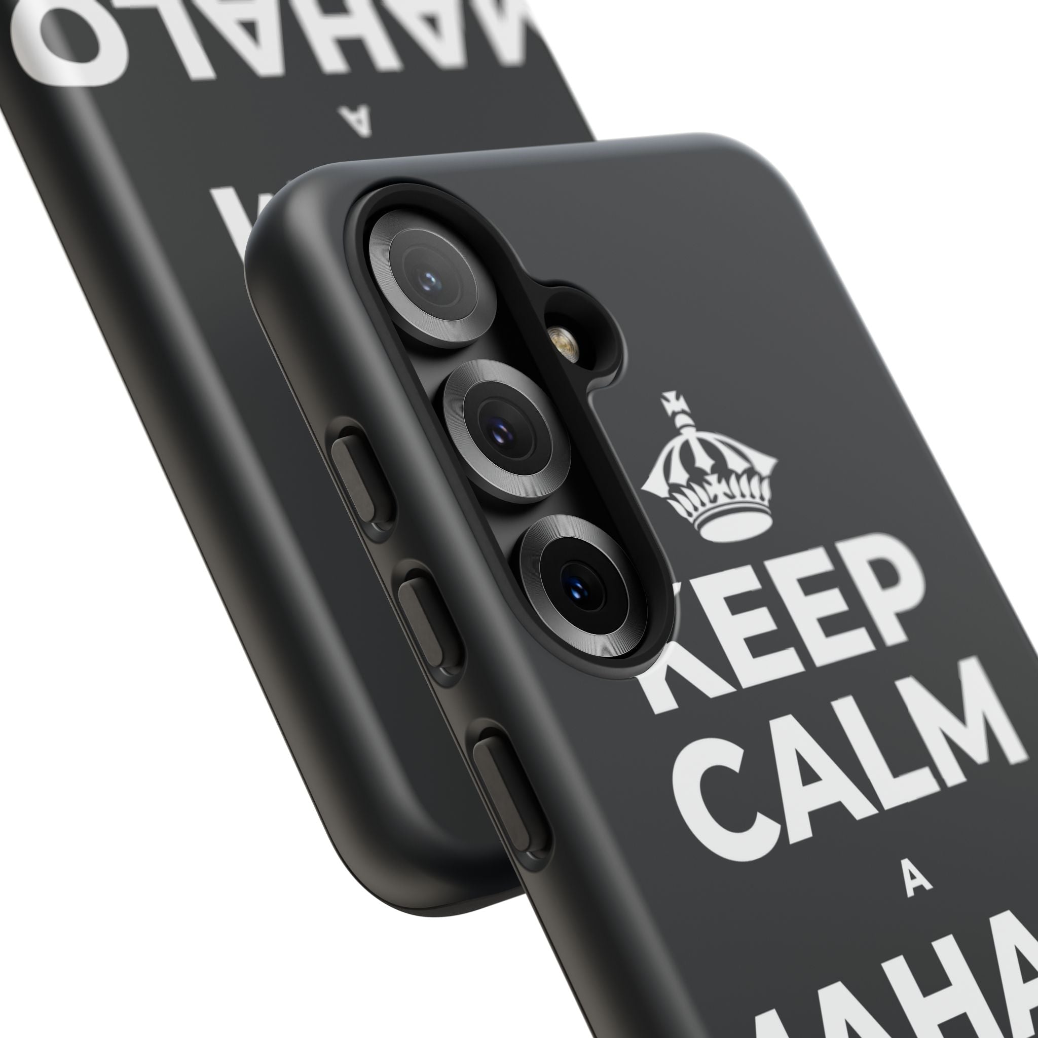KEEP CALM A MAHALO NO KĒIA WĀ Phone Case (Dark)