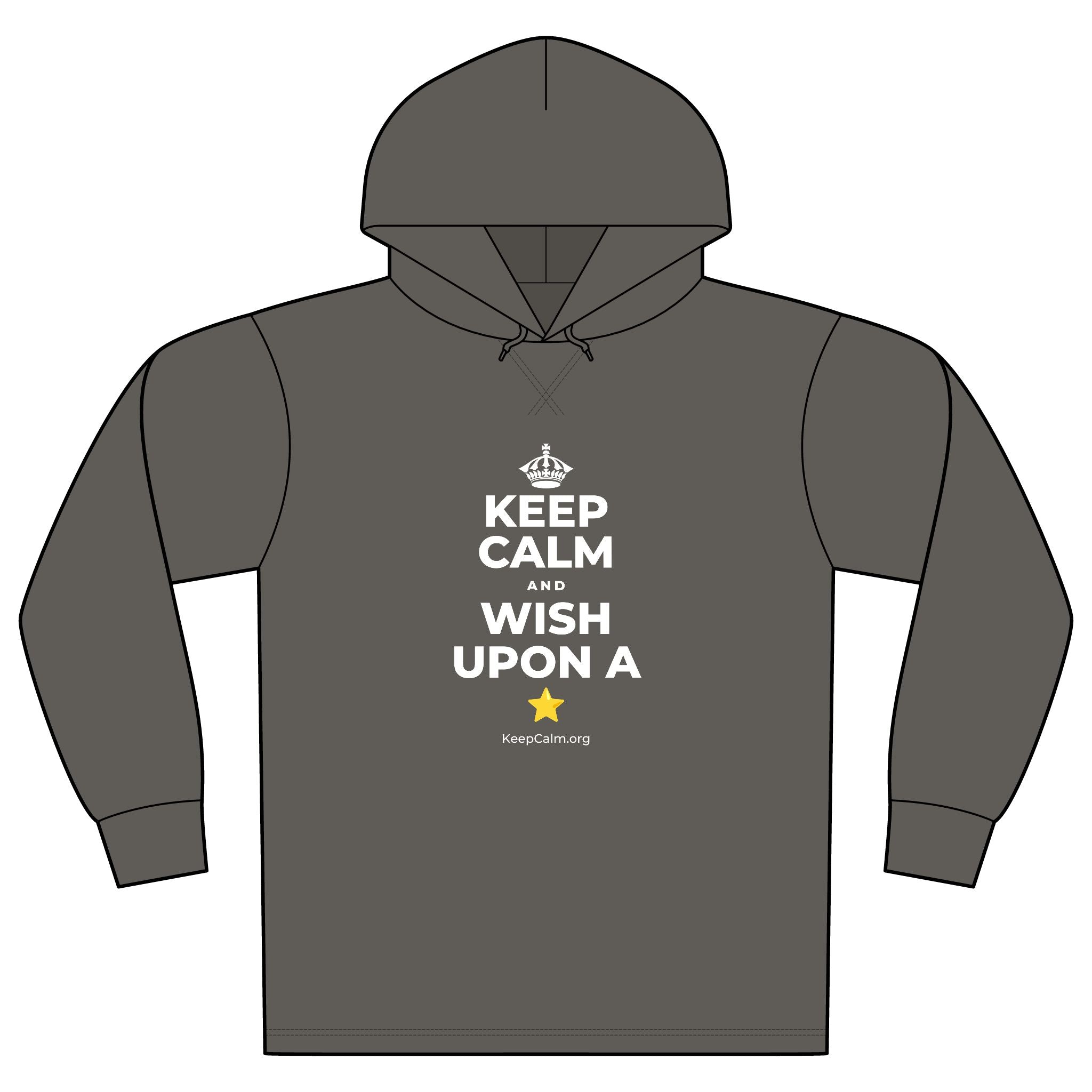 KEEP CALM AND WISH UPON A ⭐ Organic Hoodie Tee