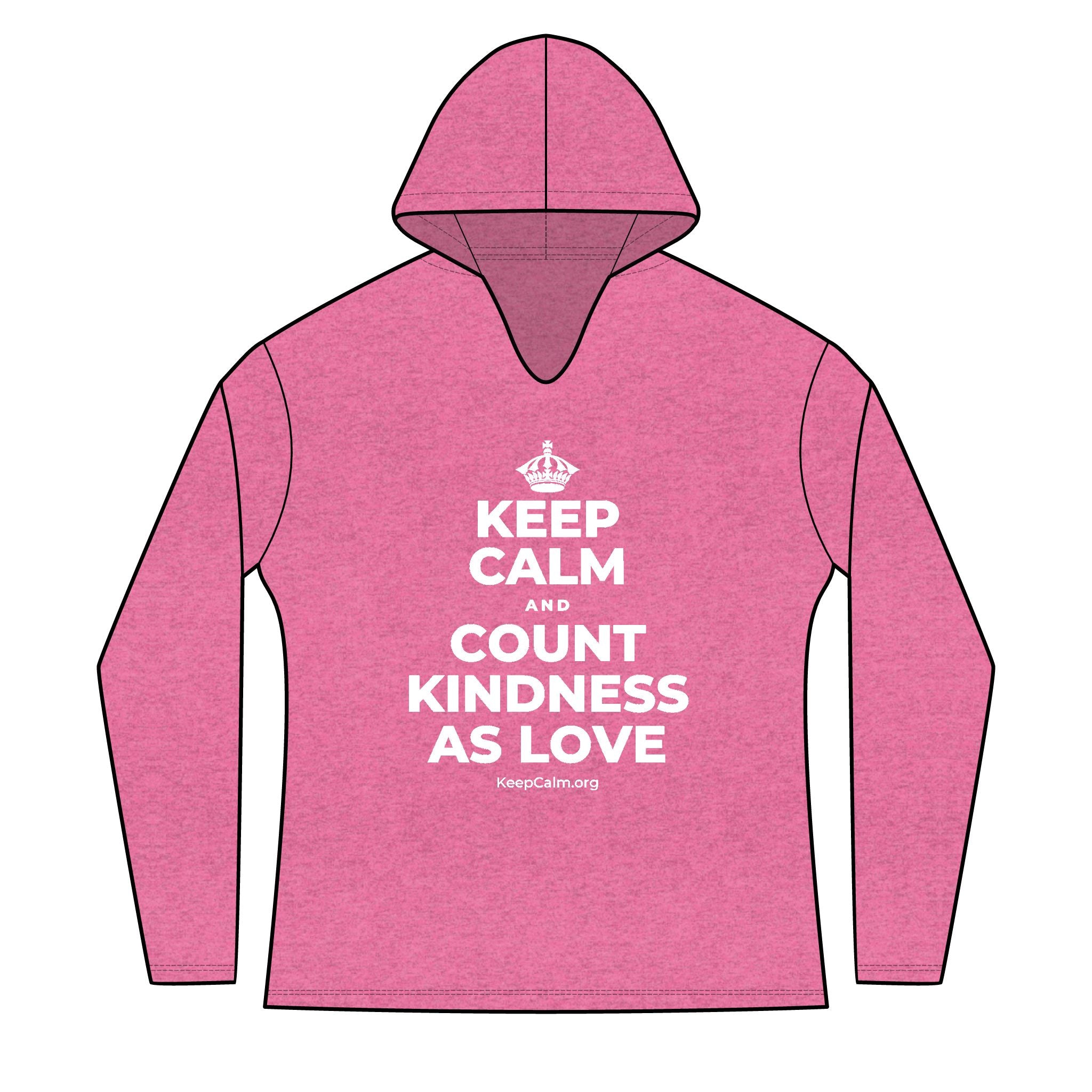 KEEP CALM AND COUNT KINDNESS AS LOVE Women's Long Sleeve Hoodie