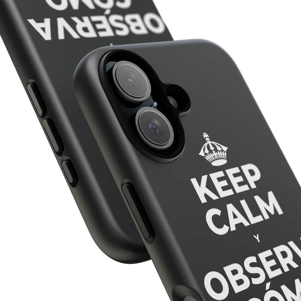 KEEP CALM Y OBSERVA CÓMO TODO FLORECE Phone Case (Dark)