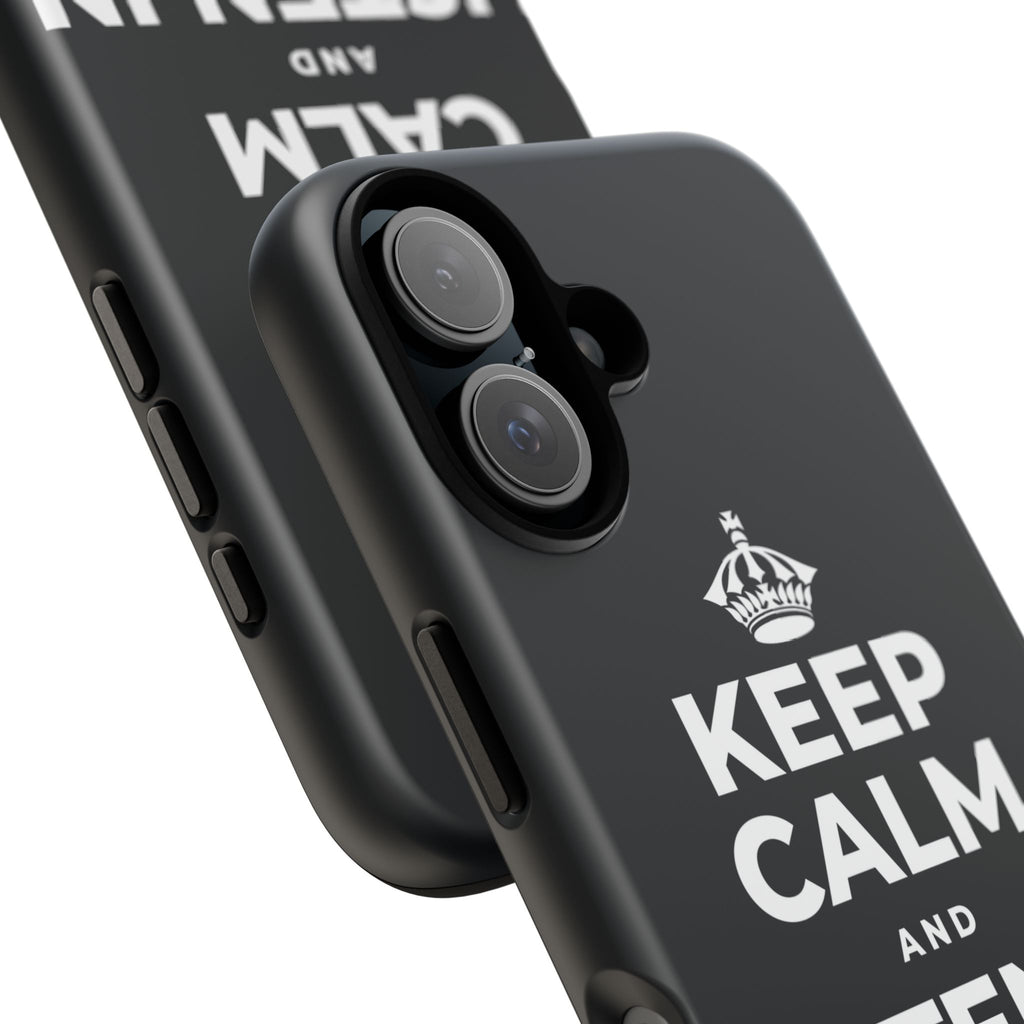 KEEP CALM AND LISTEN IN THE DARK Phone Case (Dark)