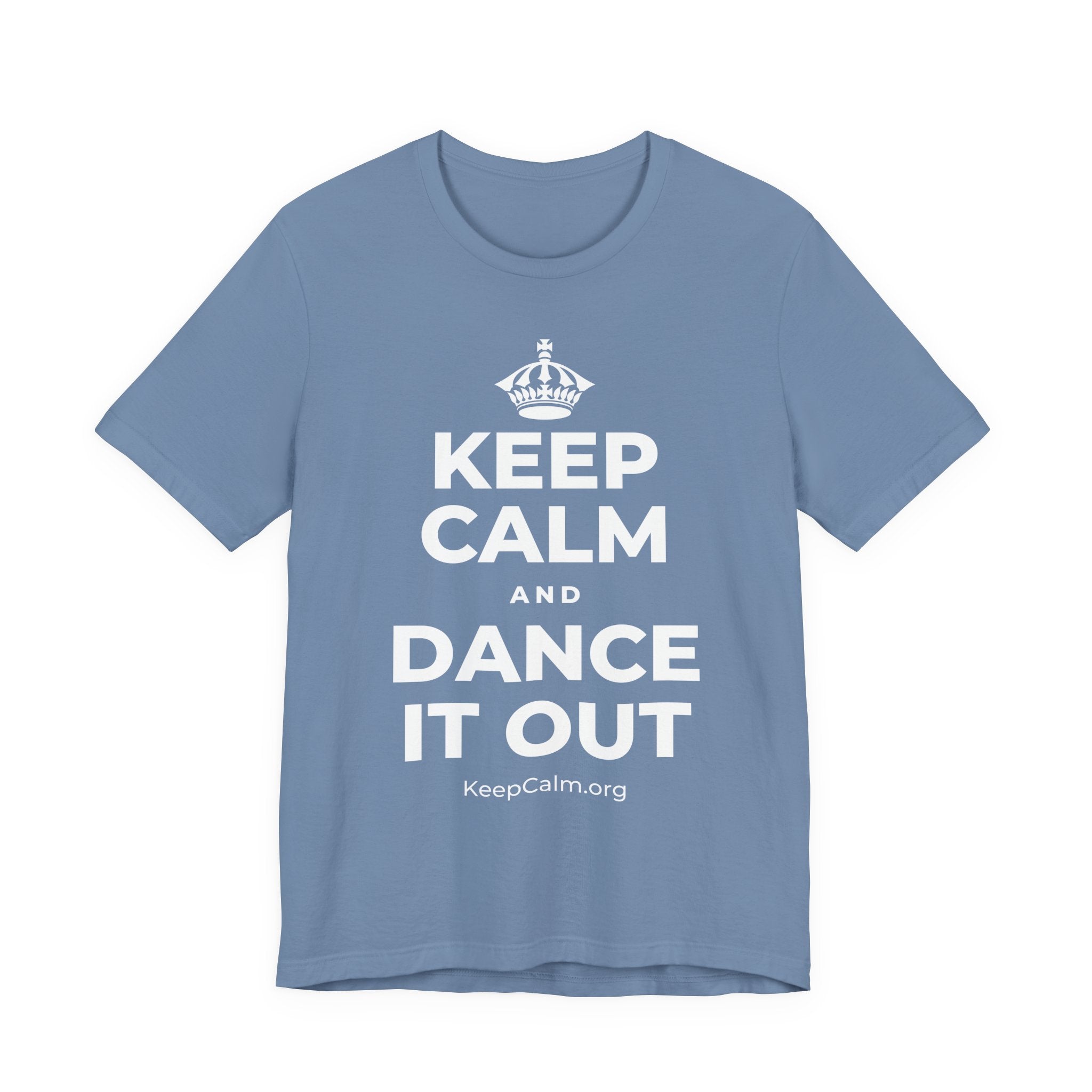KEEP CALM AND DANCE IT OUT T-Shirt (Soft Cream–Heather Mauve)