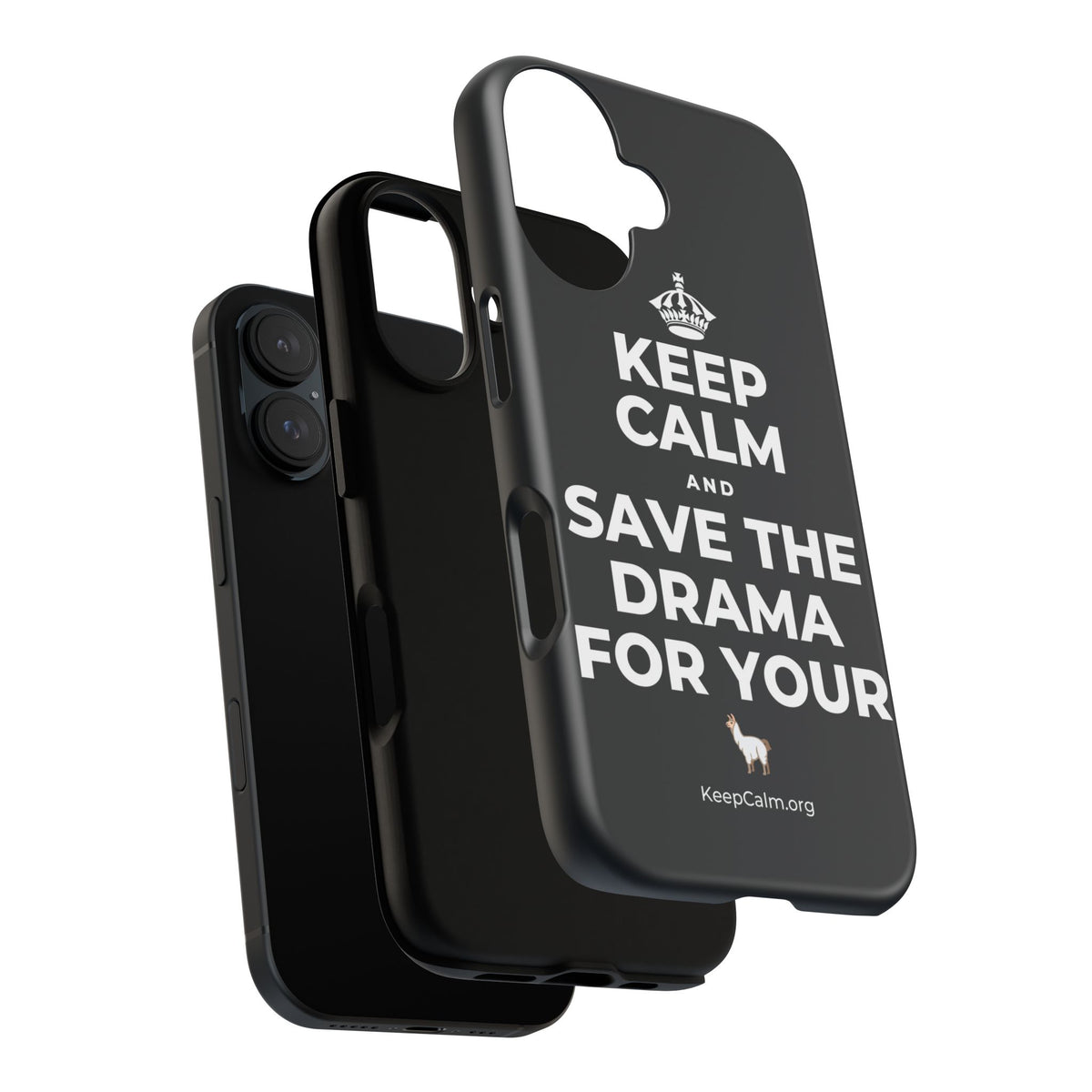 KEEP CALM AND SAVE THE DRAMA FOR YOUR 🦙 Phone Case (Dark)