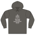 KEEP CALM AND NOTICE YOU'RE SAFE RIGHT NOW Organic Hoodie Tee