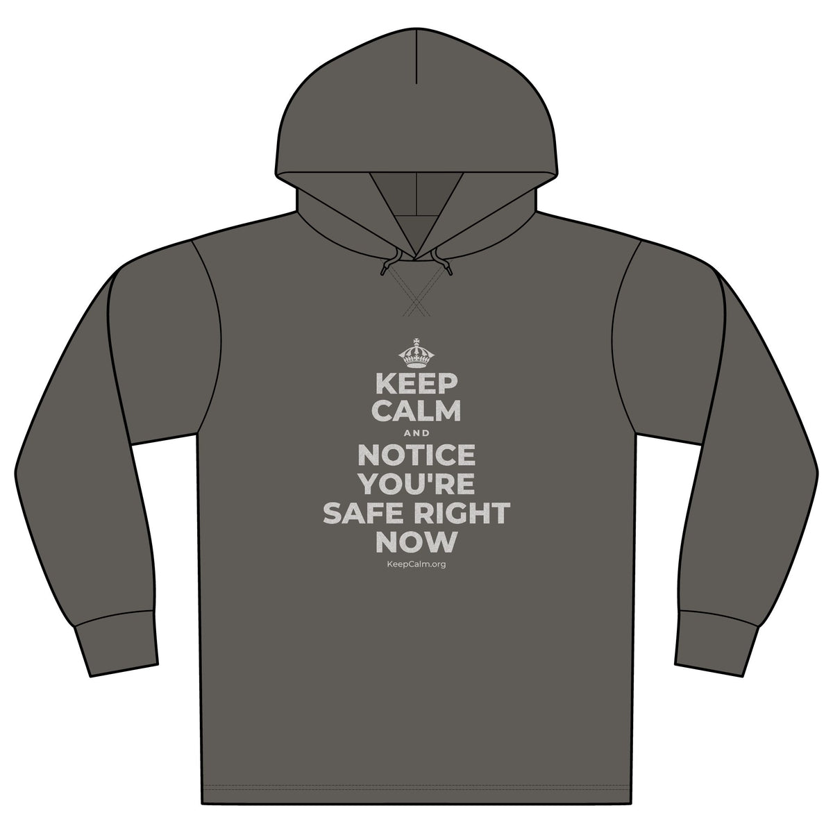 KEEP CALM AND NOTICE YOU'RE SAFE RIGHT NOW Organic Hoodie Tee