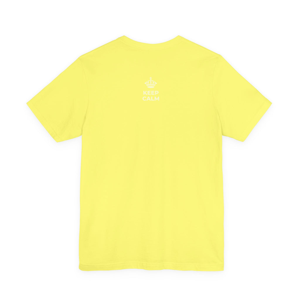 KEEP CALM AND HARD PART FIRST T-Shirt (Soft Cream–Heather Mauve)