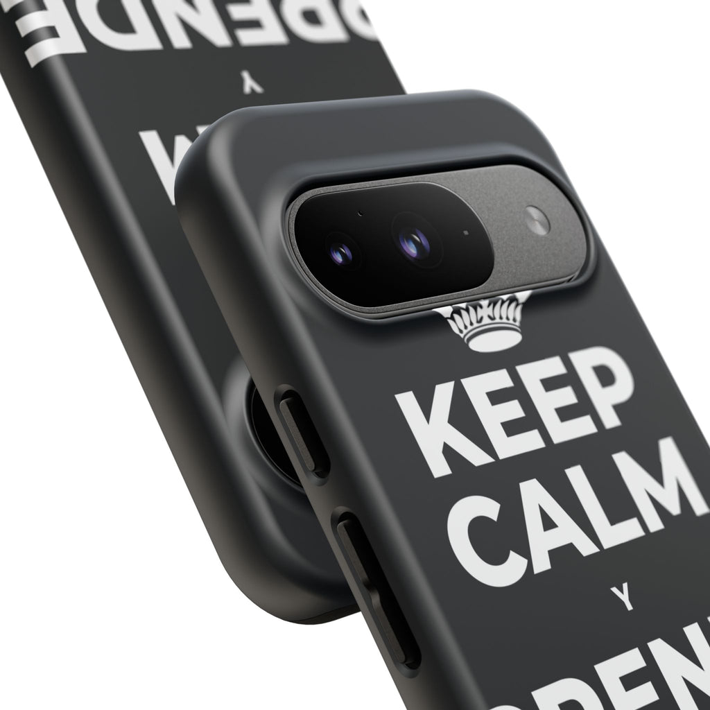 KEEP CALM Y PRENDE UNA VELA Phone Case (Dark)