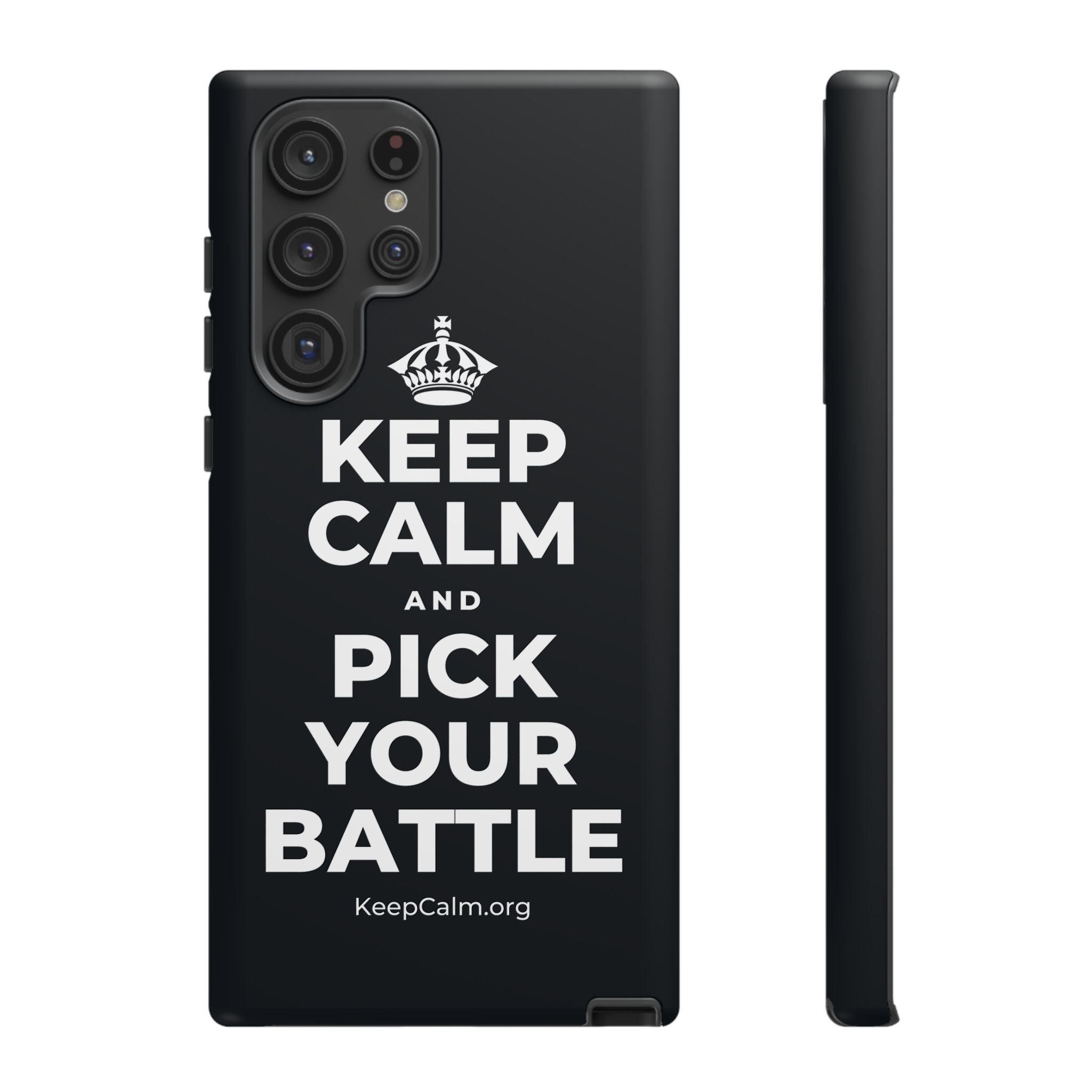 KEEP CALM AND PICK YOUR BATTLE Phone Case (Dark)