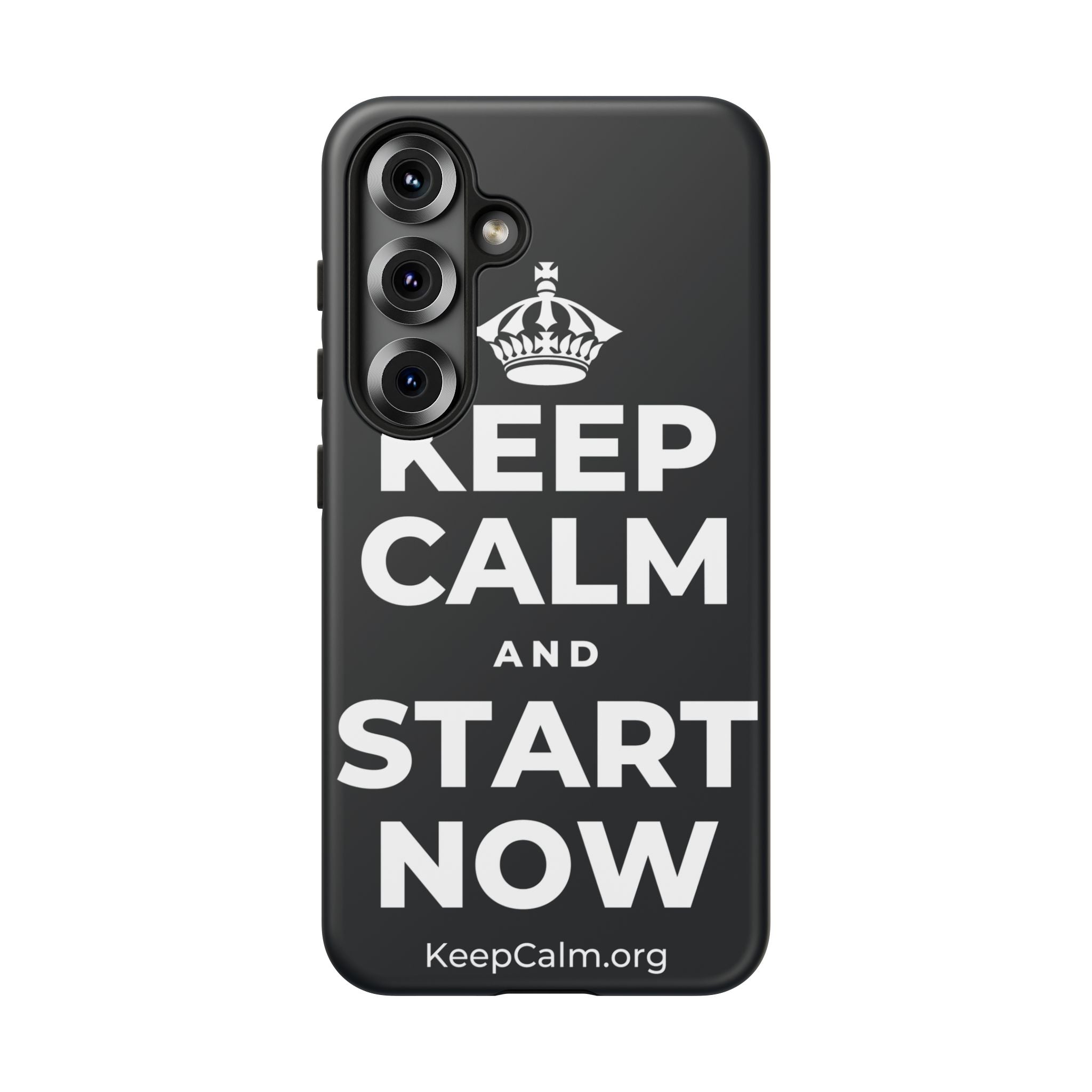 KEEP CALM AND START NOW Phone Case (Dark)