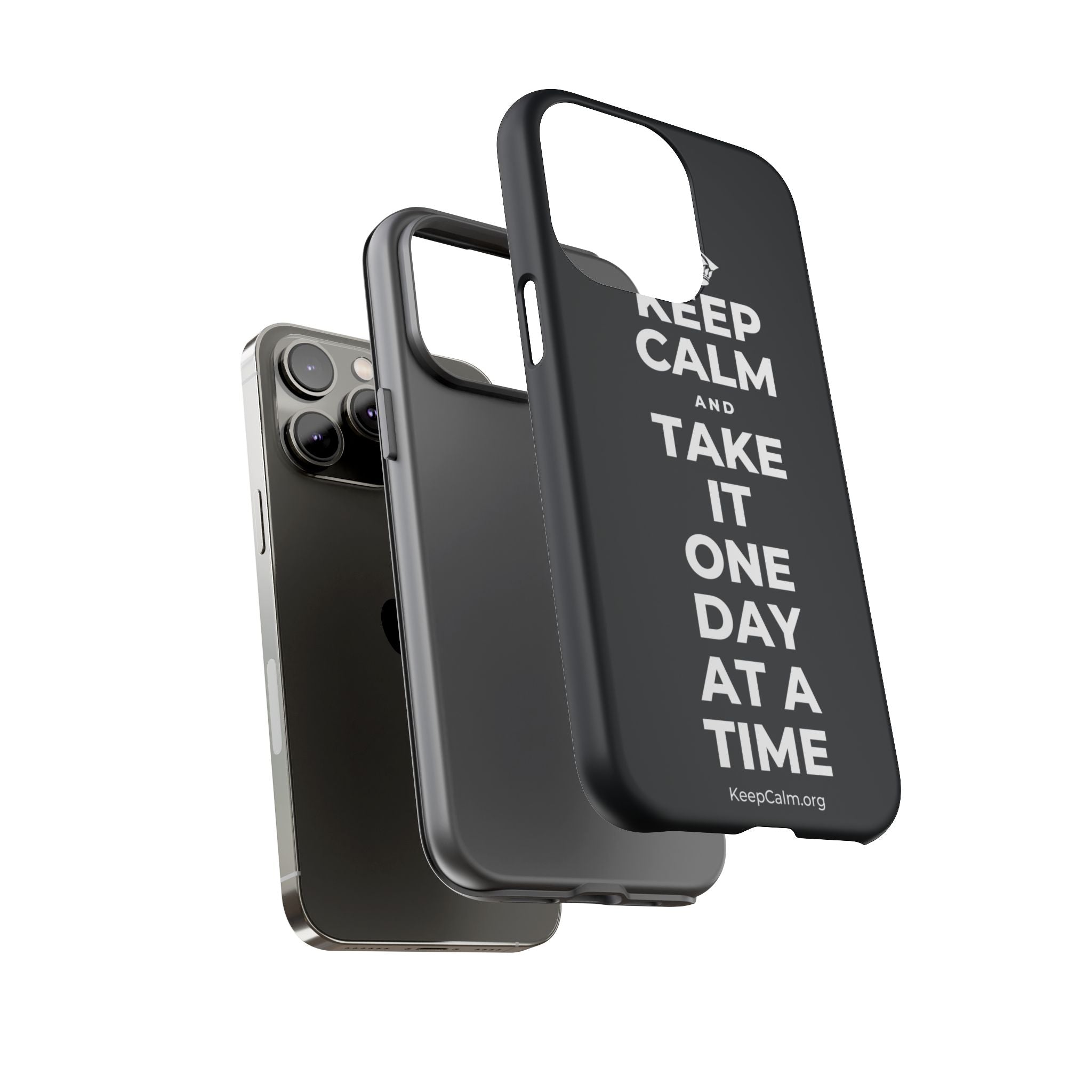 KEEP CALM AND TAKE IT ONE DAY AT A TIME Phone Case (Dark)