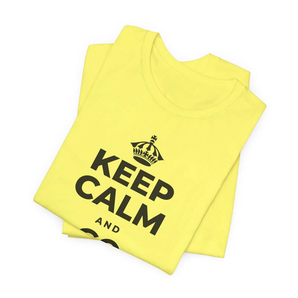 KEEP CALM AND GO FOR A WALK T-Shirt (Soft Cream–Heather Mauve)