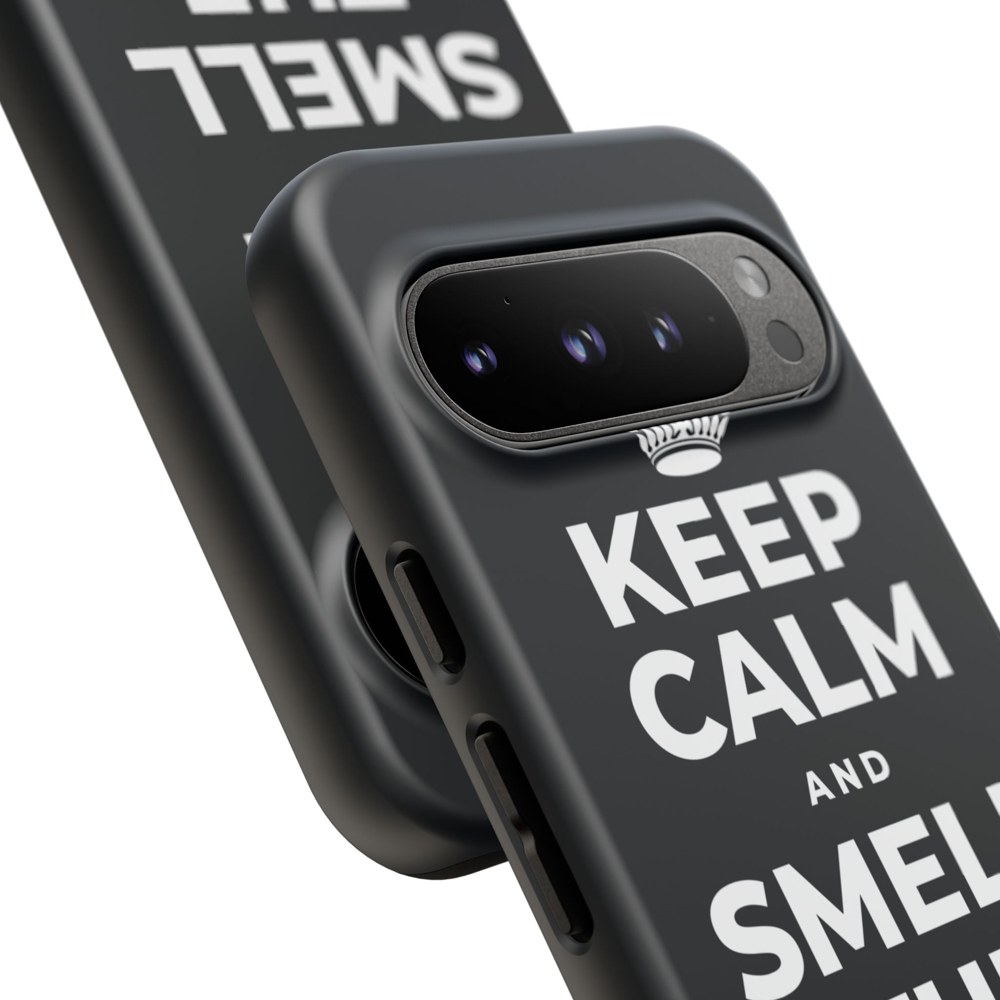 KEEP CALM AND SMELL THE FRESH AIR Phone Case (Dark)
