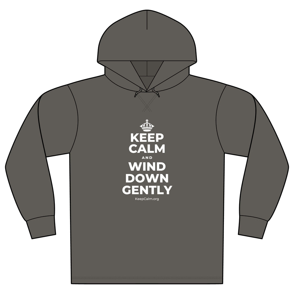 KEEP CALM AND WIND DOWN GENTLY Organic Hoodie Tee