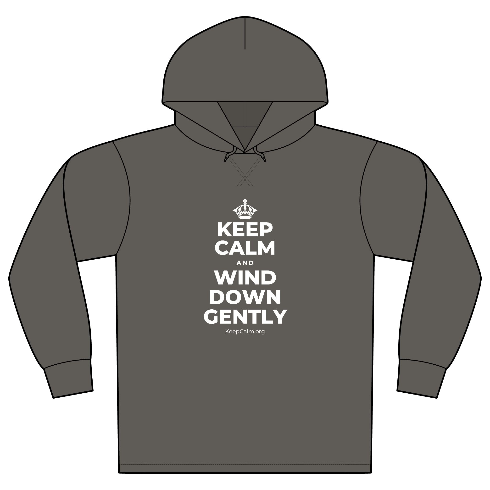 KEEP CALM AND WIND DOWN GENTLY Organic Hoodie Tee