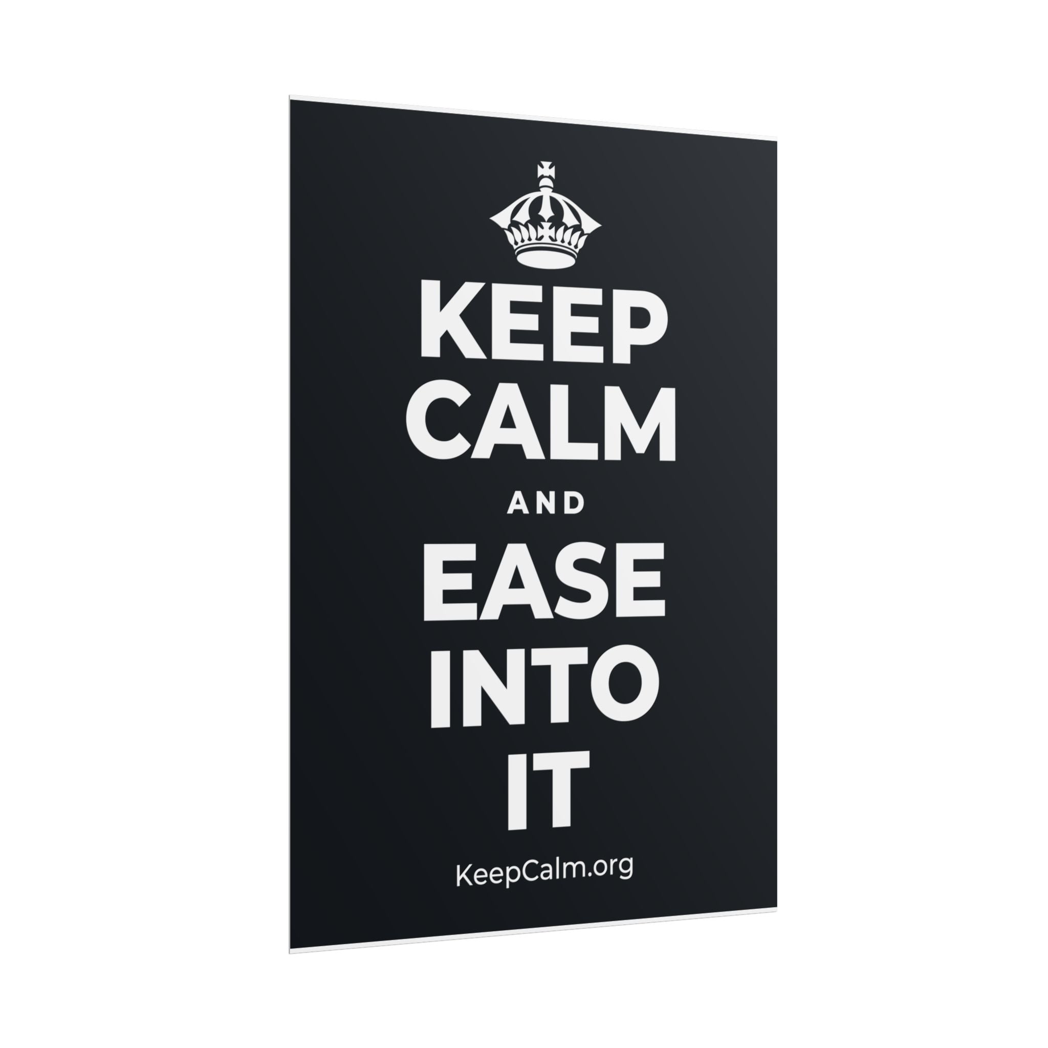 KEEP CALM AND EASE INTO IT Poster (Dark)