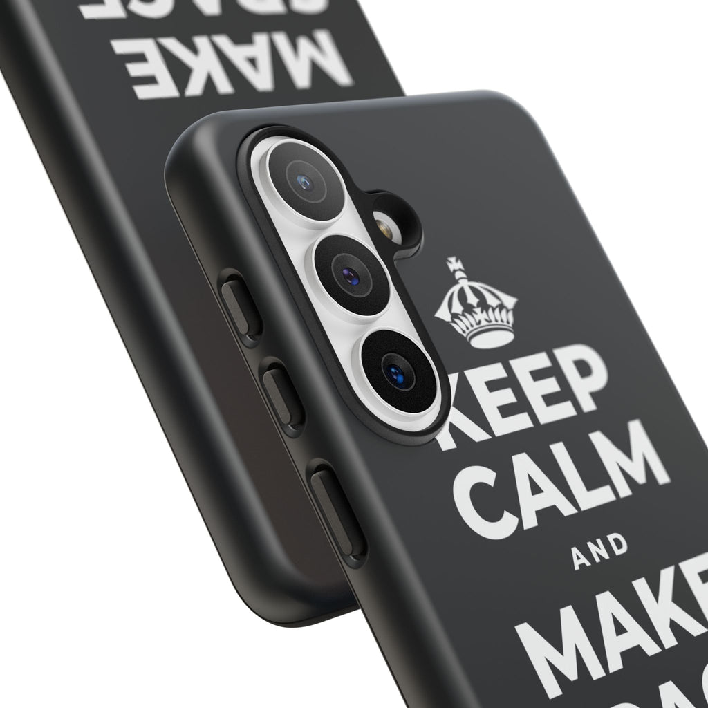 KEEP CALM AND MAKE SPACE TO BREATHE Phone Case (Dark)